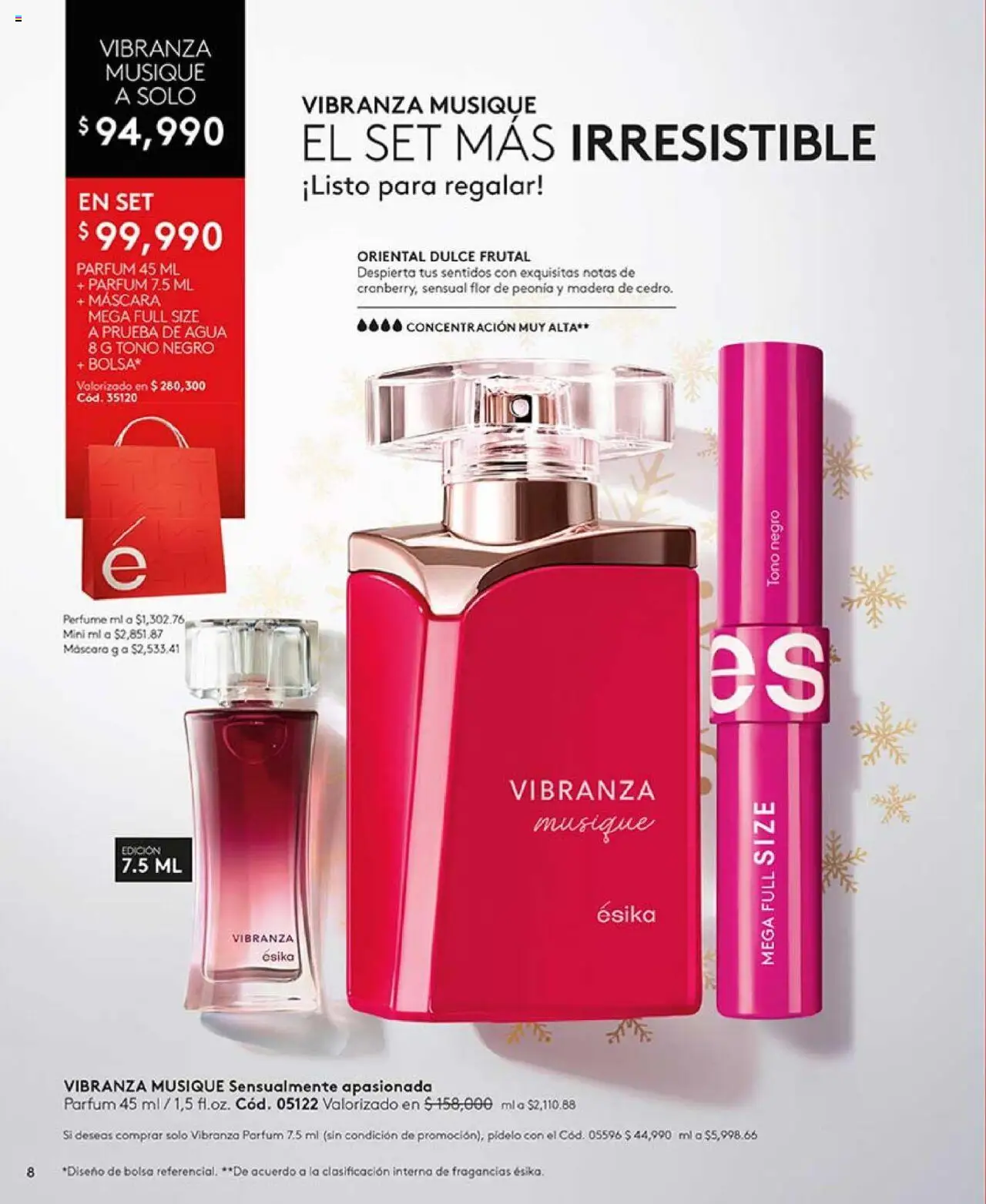 Ésika revista - valida desde el 14.10.2025 | Página: 8 | Productos: Agua, Bolsa, Perfume, Máscara