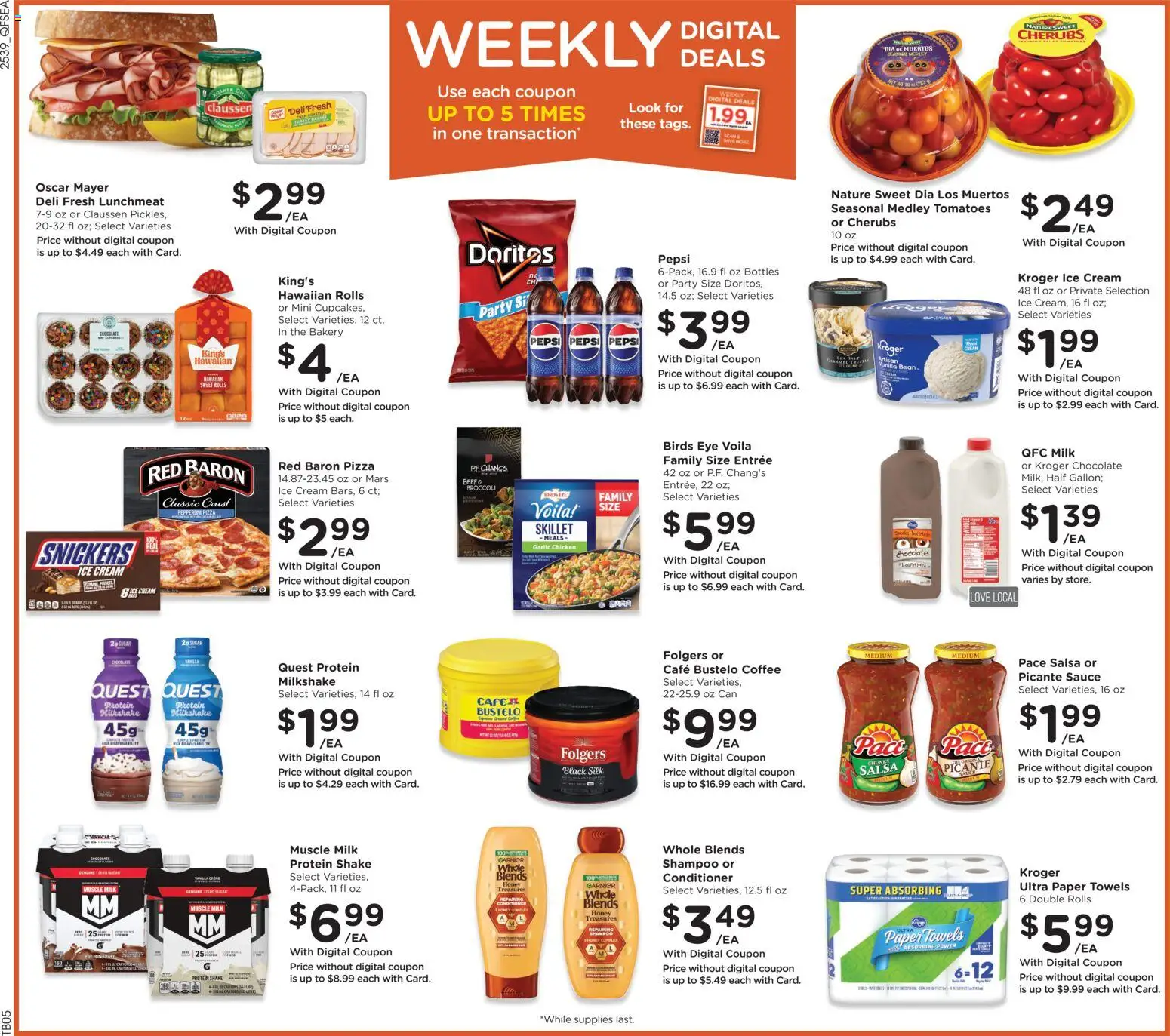 QFC Weekly Ad - WA - valid from 29.10.2025 | Page: 2 | Products: Shampoo, Chocolate, Sauce, Sugar