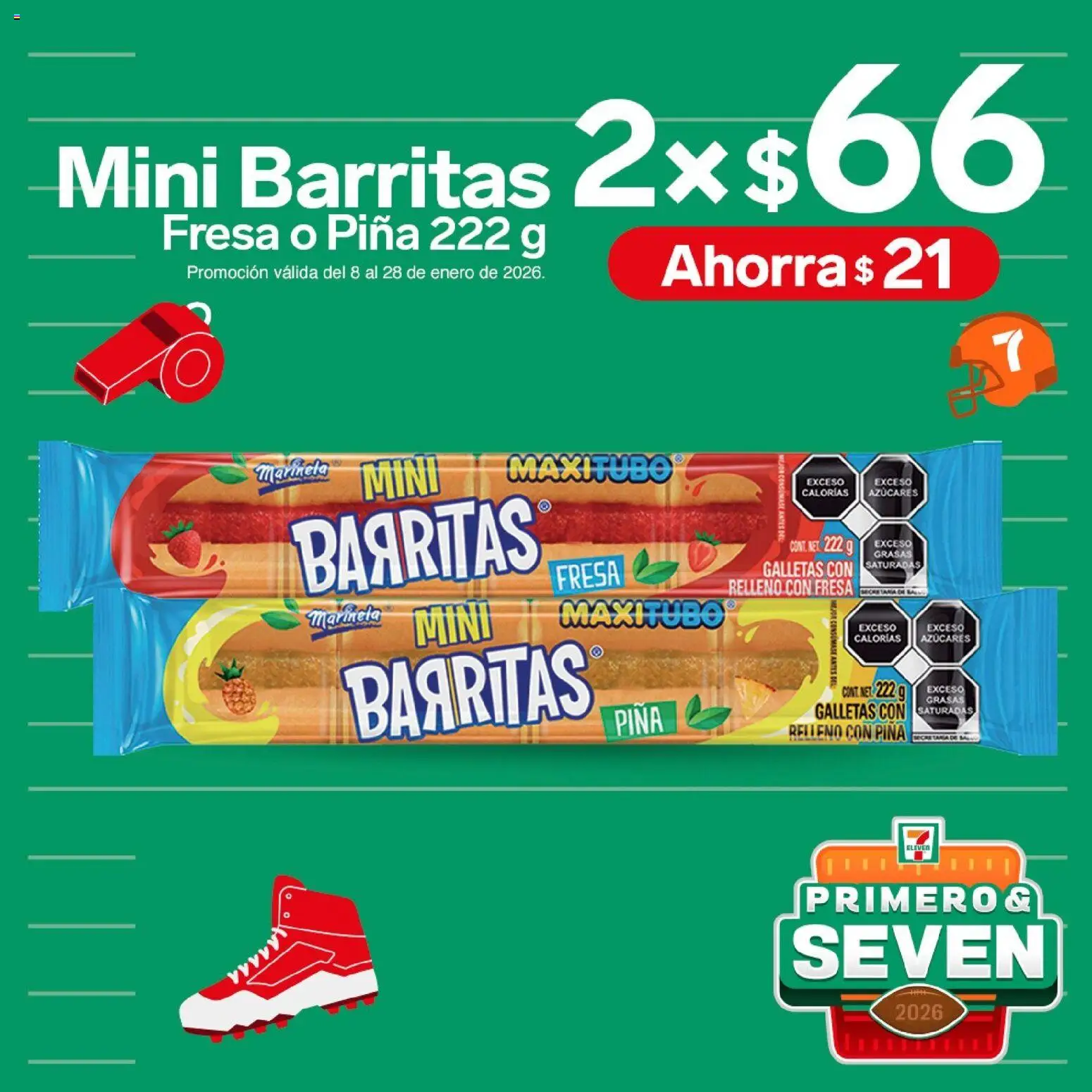 Nuevas ofertas de 7-Eleven válidas en toda la República Mexicana desde el 08.01.2026. ¡Encuentra las mejores ofertas en 7-Eleven folleto! | Página: 14 | Productos: Fresa, Piña, Galletas