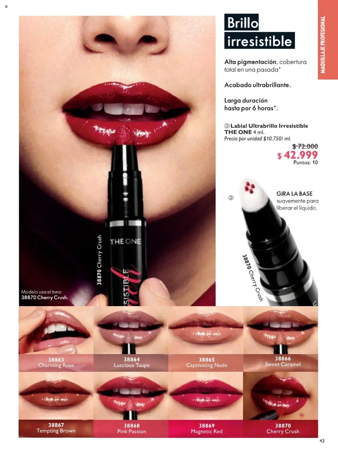 Oriflame revista - valida desde el 12.07.2025 | Página: 43 | Productos: Brillo, Maquillaje