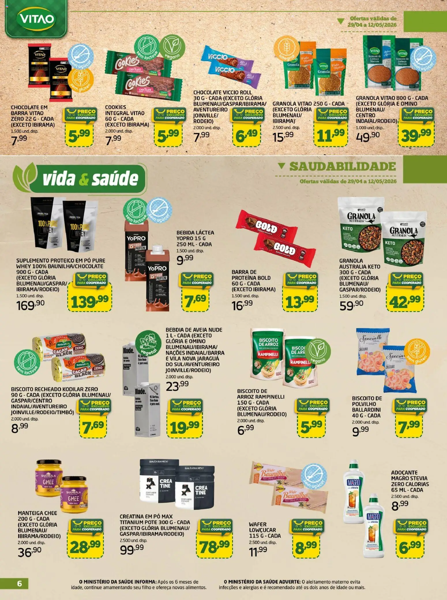 Cooper Folheto - válido de 29.04.2026 | Página: 6 | Produtos: Creatina, Pó, Adoçante, Stevia