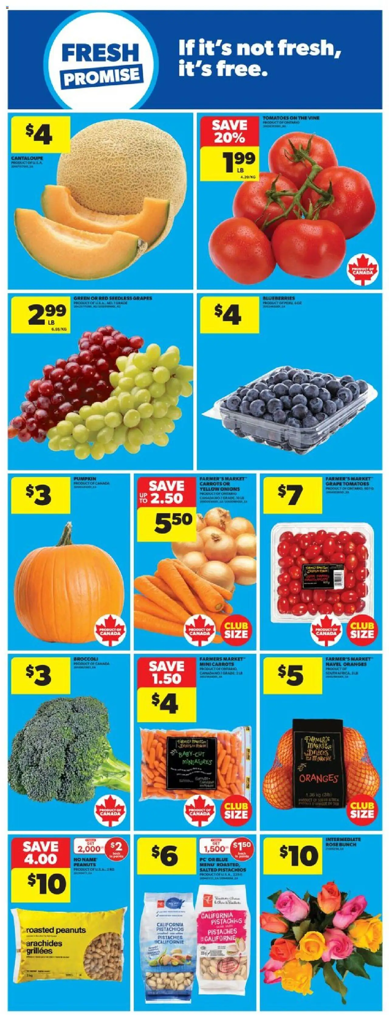 Real Canadian Superstore flyer valid from 16.10.2025 | Page: 20 | Products: PC, Pumpkin, Oranges, Tomatoes