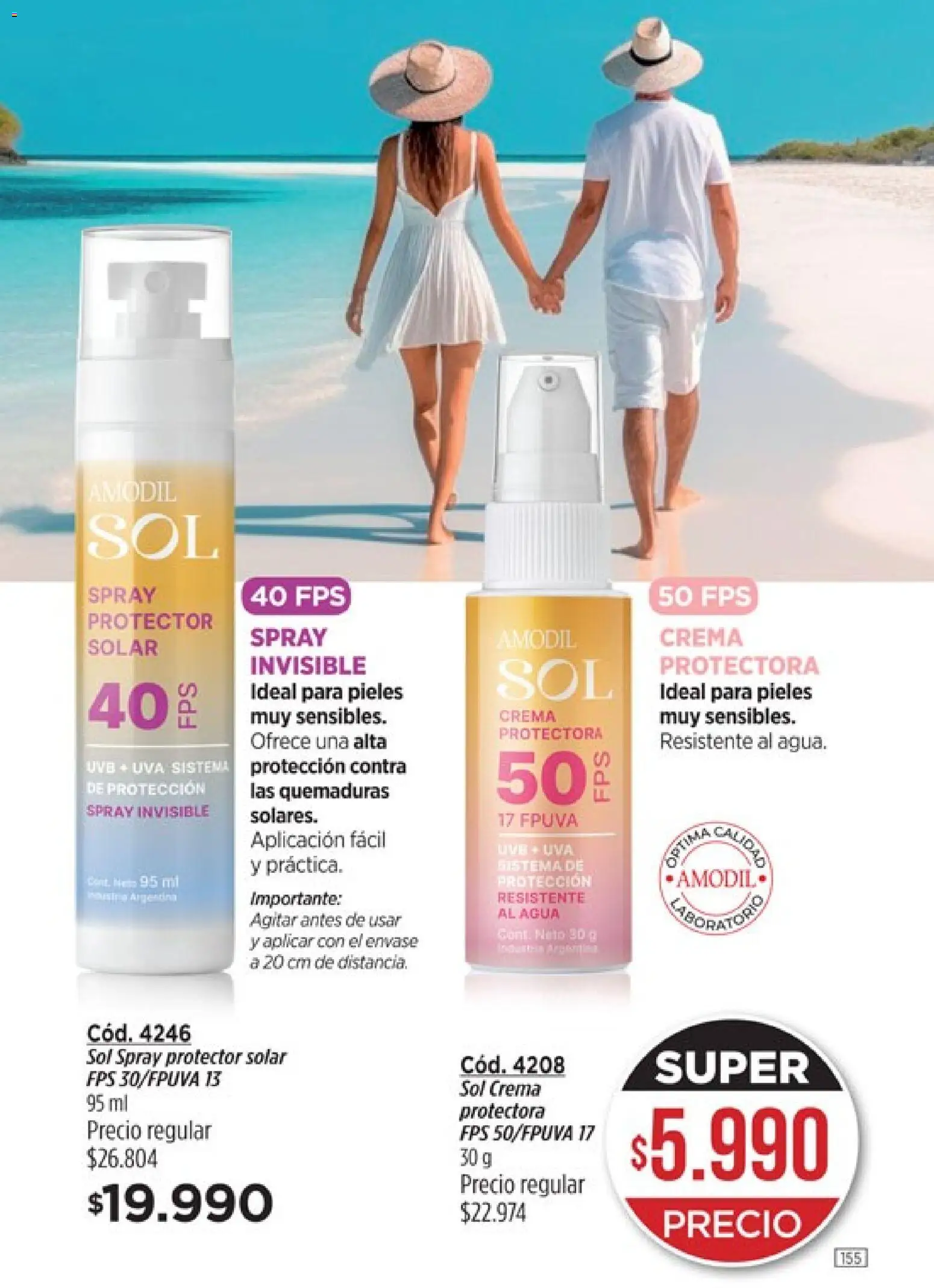 Catálogo Amodil Campaña 2 │ válido desde el 01.02.2026 | Página: 155 | Productos: Protector solar, Agua, Uva, Crema