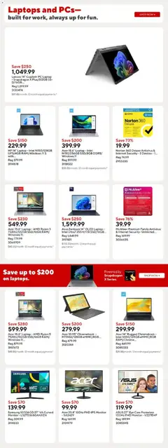 Preview of Staples weekly flyer / circulaire from shop Staples valid from 05.12.2025 | Page: 12 | Products: Monitor, PC