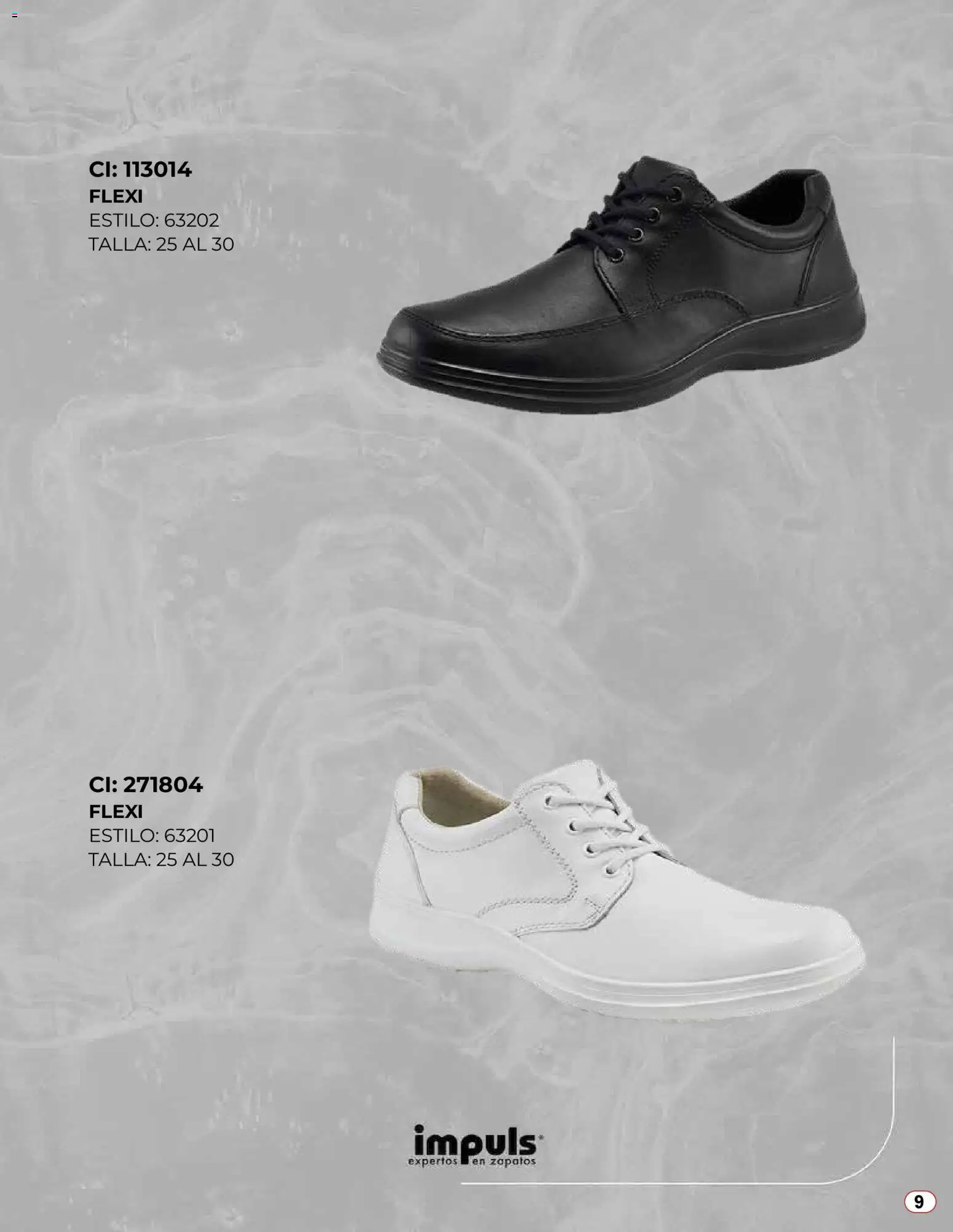 Nuevas ofertas de Impuls válidas en toda la República Mexicana desde el 04.11.2025. ¡Encuentra las mejores ofertas en Impuls catálogo De Calzado Flexi 2025! | Página: 9 | Productos: Zapatos
