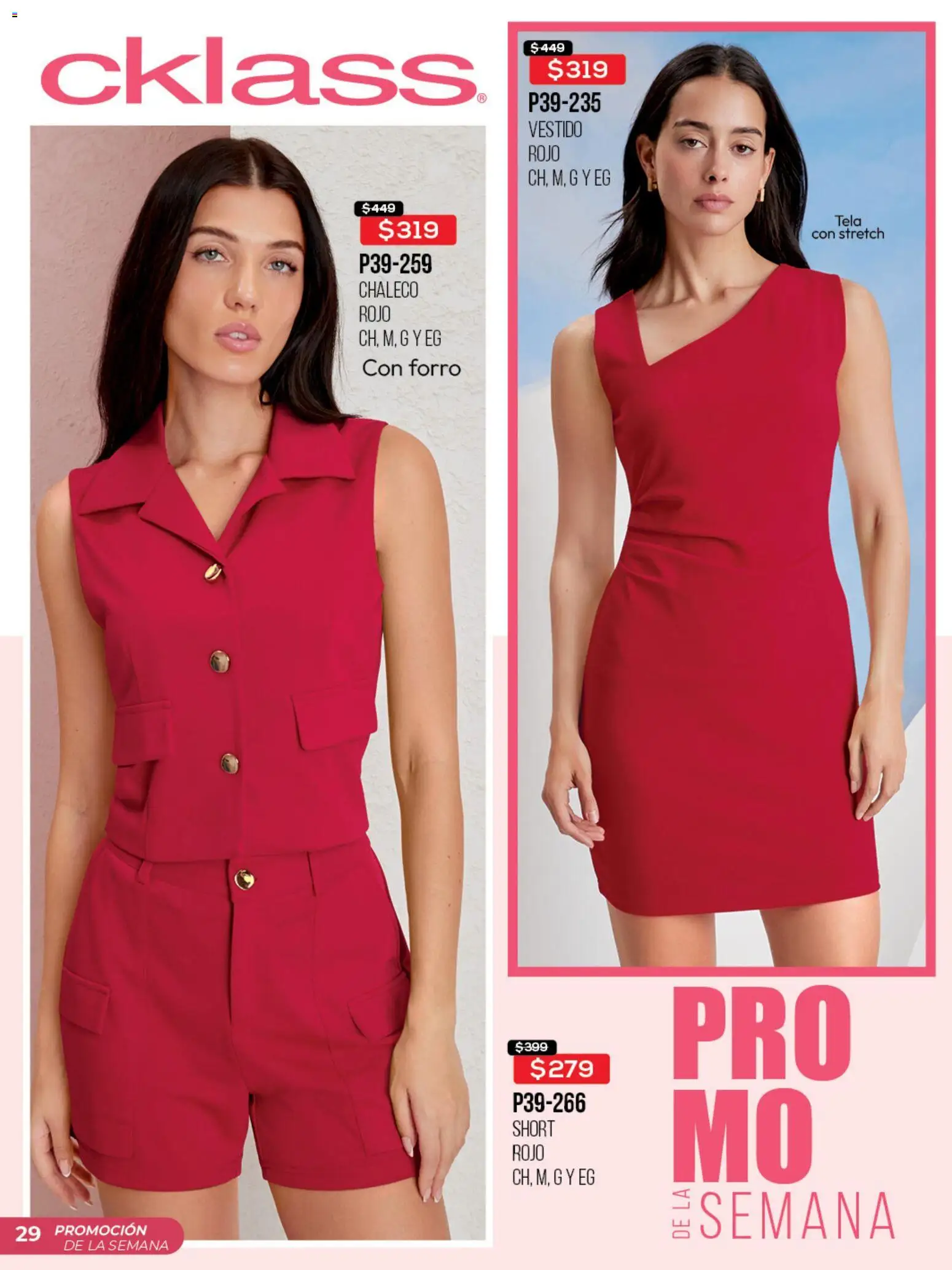 Nuevas ofertas de Cklass válidas en toda la República Mexicana desde el 30.03.2026. ¡Encuentra las mejores ofertas en Cklass catálogo Promo semanal! | Página: 30 | Productos: Chaleco, Vestido, Short