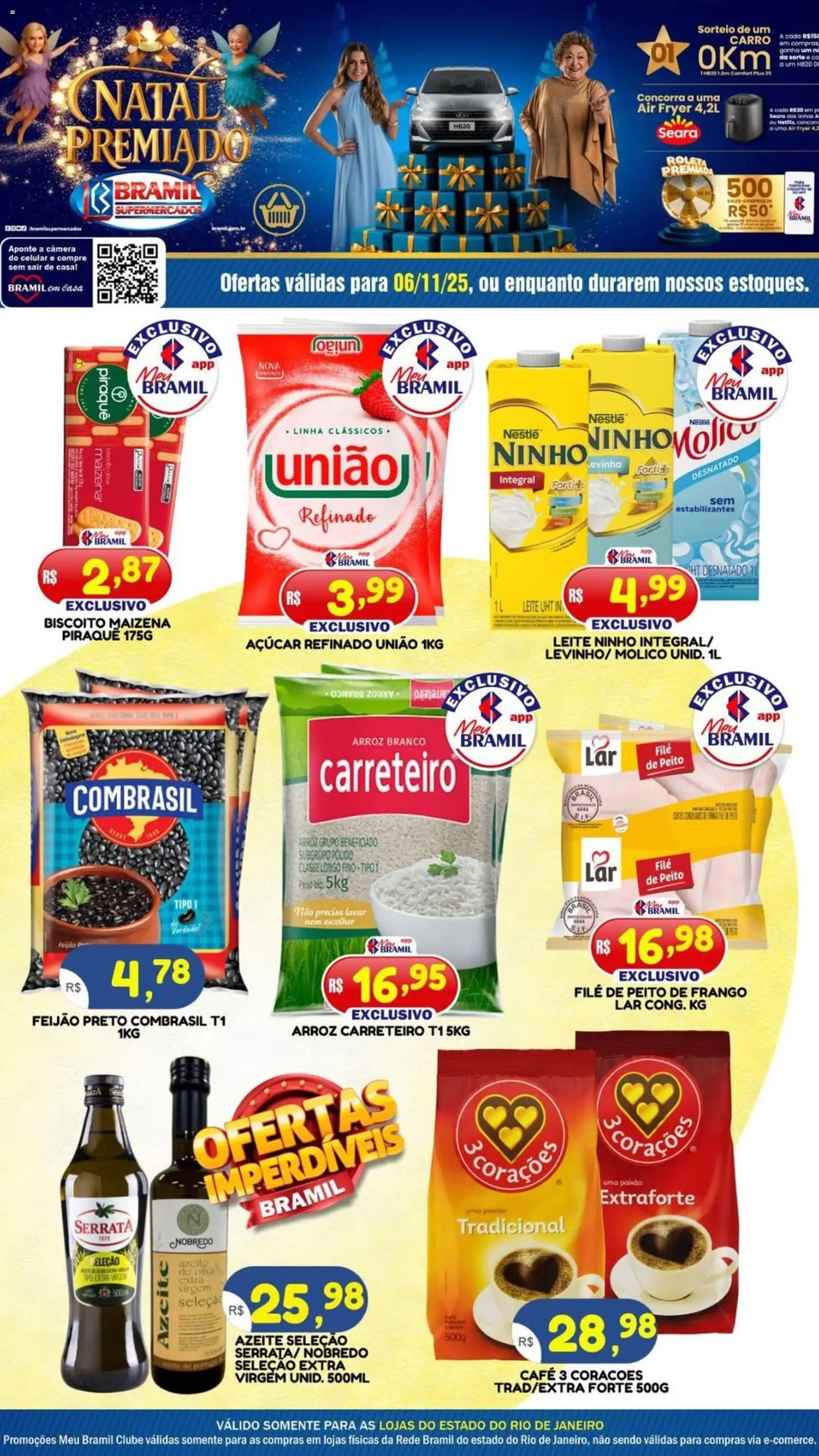 Bramil Supermercados Folheto - válido de 06.11.2025 | Página: 1 | Produtos: Celular, Leite, Arroz, Peito de frango