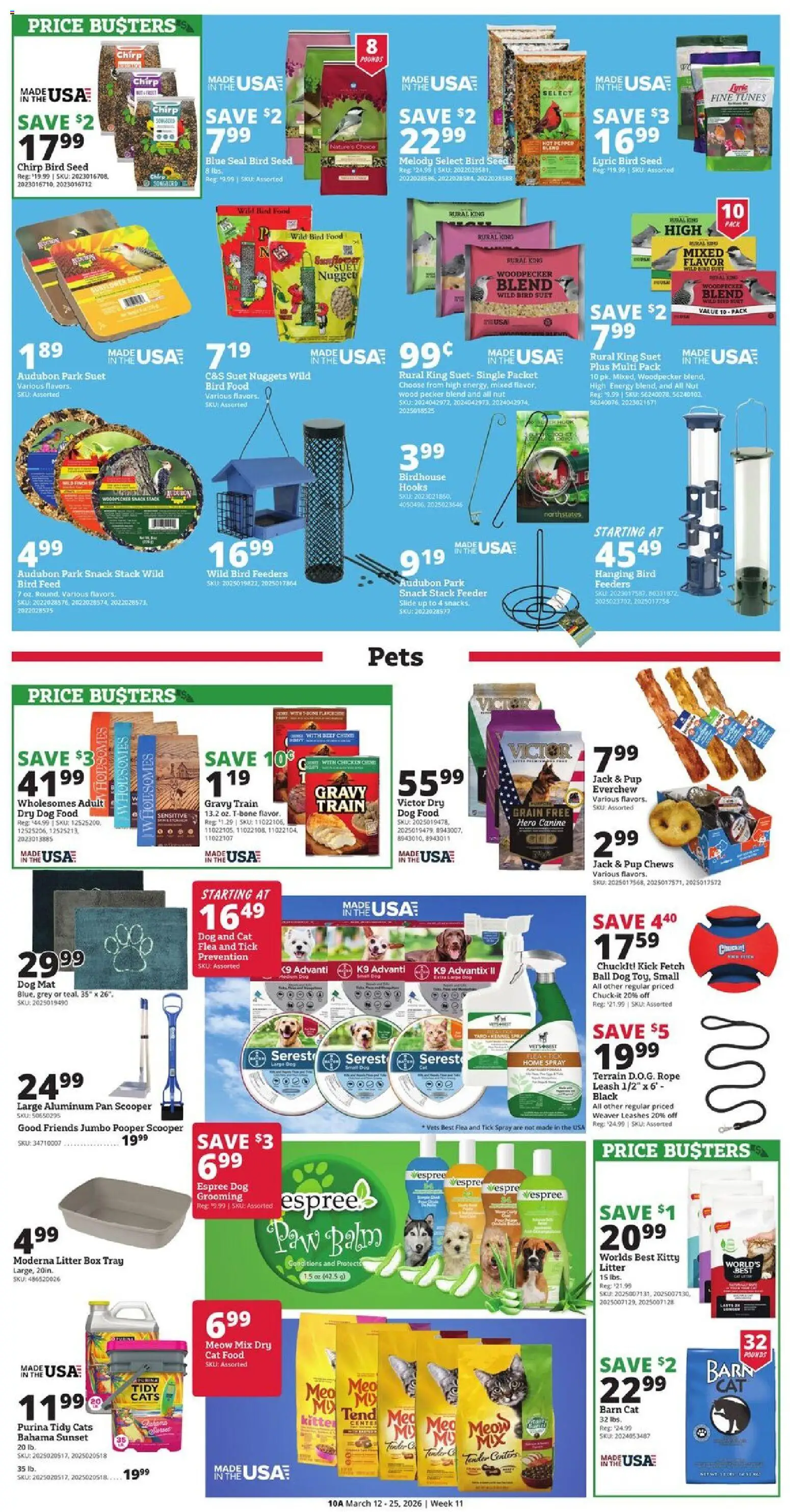 Rural King Weekly Ad - valid from 12.03.2026 | Page: 10 | Products: Box, Pan, Cat Food, Beef