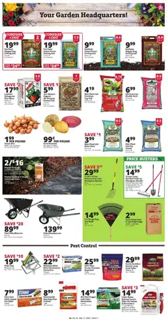 Preview of Rural King weekly ads valid from 26.02.2026 | Page: 5 | Products: Rake, Bow, Potatoes, Pea