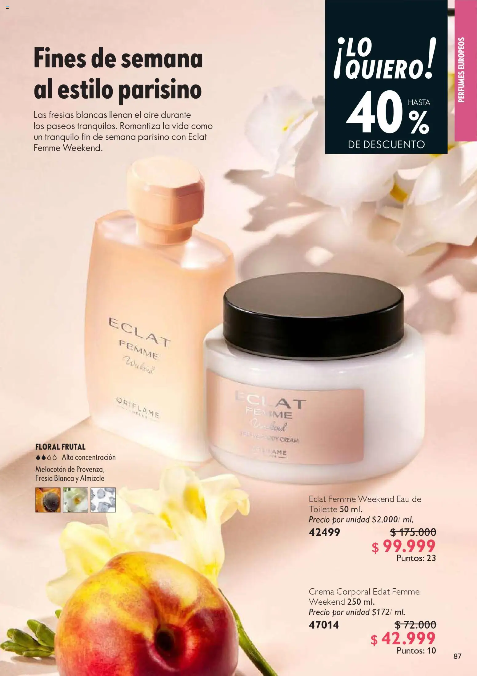 Oriflame revista - valida desde el 15.11.2025 | Página: 87 | Productos: Crema, Eau de toilette
