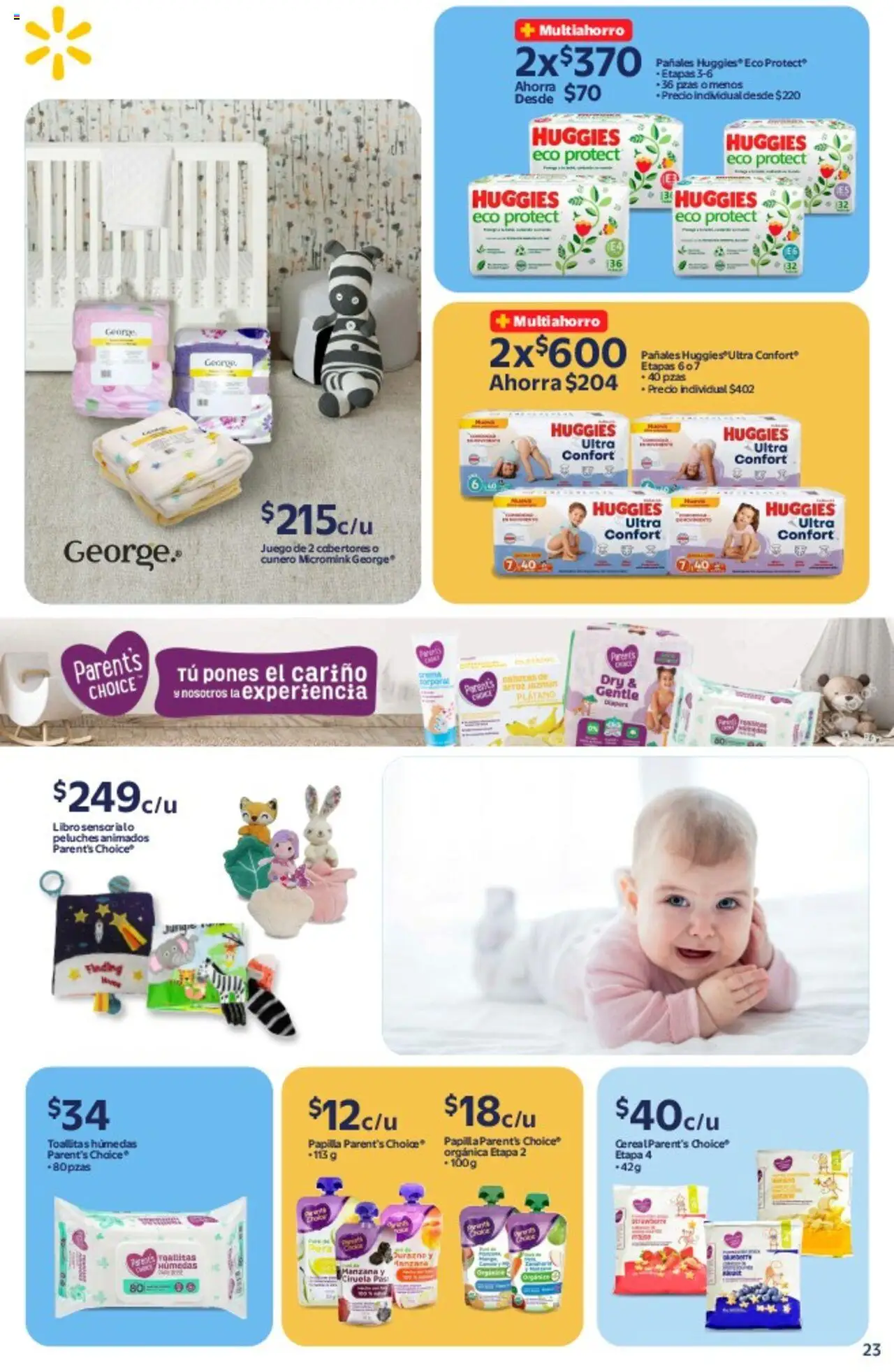 Nuevas ofertas de Walmart válidas en toda la República Mexicana desde el 14.10.2025. ¡Encuentra las mejores ofertas en Walmart - Folleto! | Página: 23 | Productos: Manzana, Toallitas húmedas, Pañales, Juego