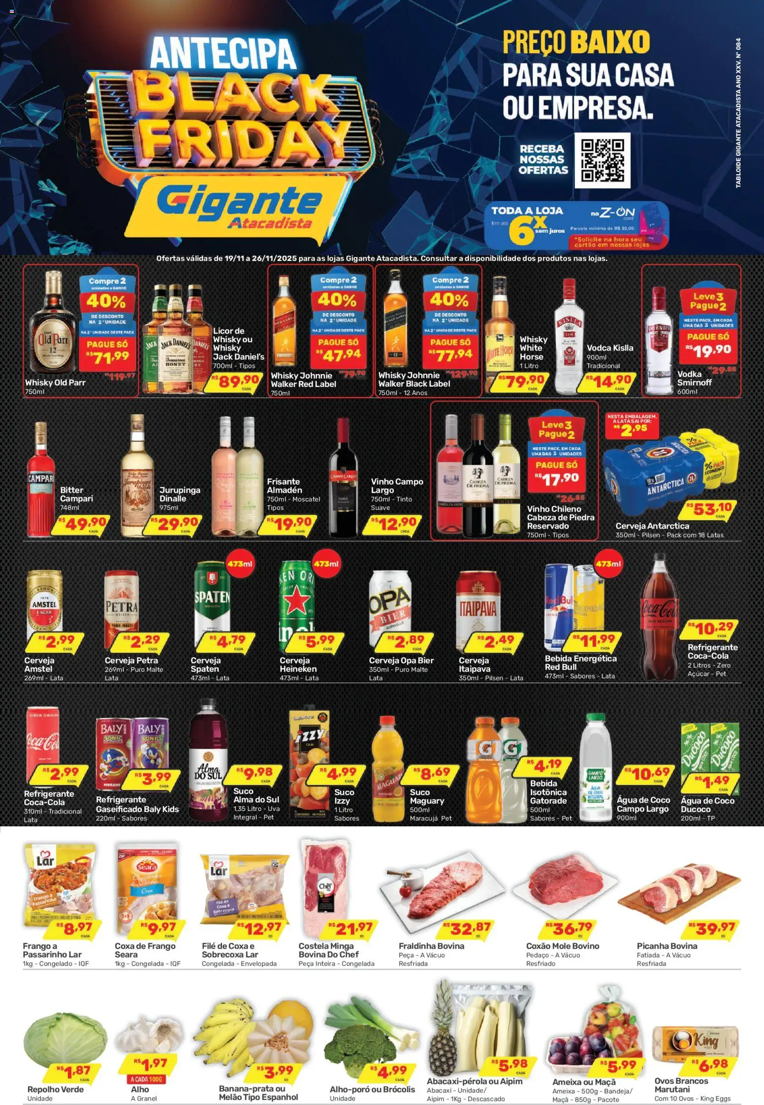 Gigante Atacadista Folheto - válido de 19.11.2025 | Página: 1 | Produtos: Alho, Fraldinha, Picanha, Campari
