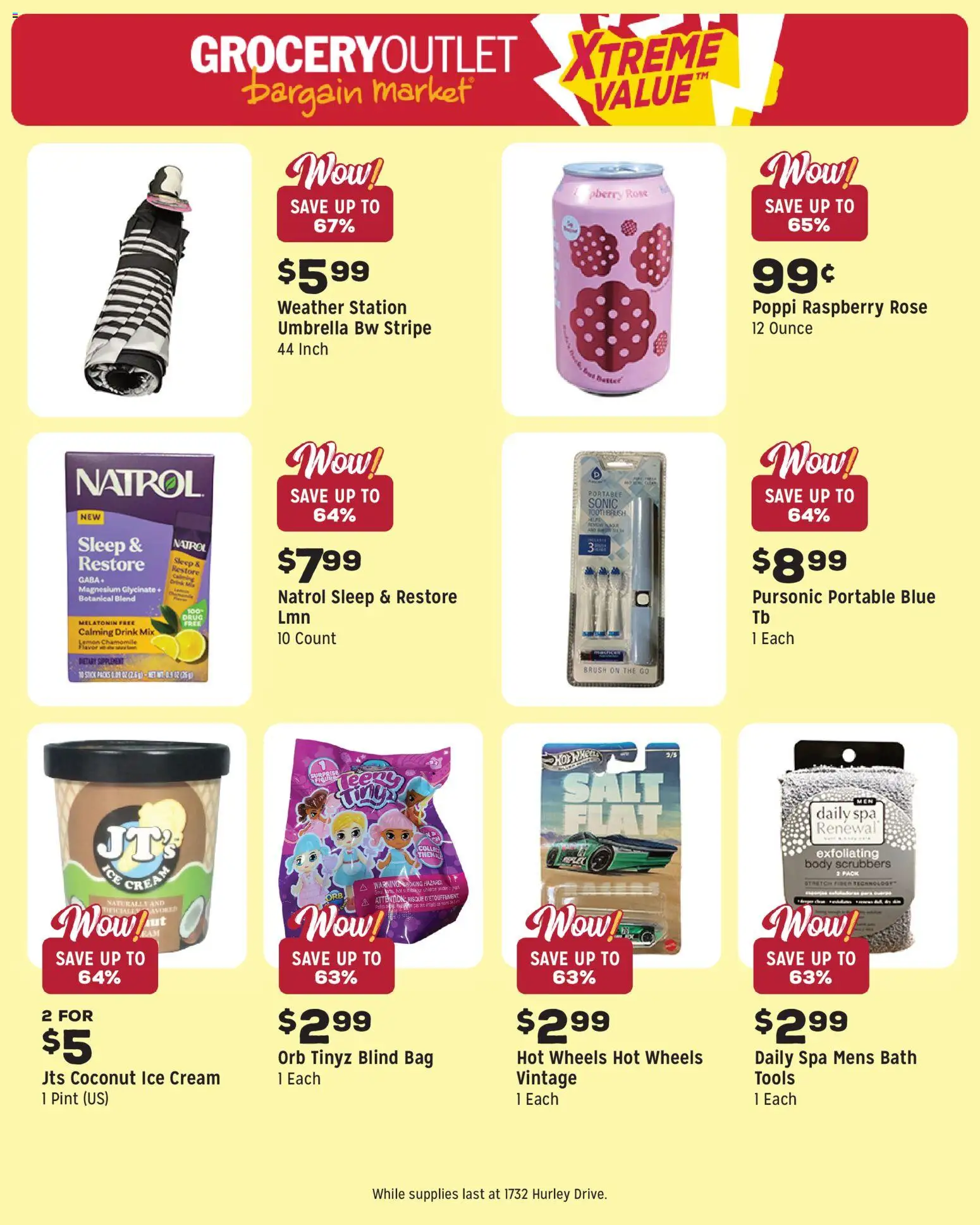 Grocery Outlet Weekly Ad - ID - valid from 18.03.2026 | Page: 12 | Products: Ice cream, Salt, Raspberry, Weather station
