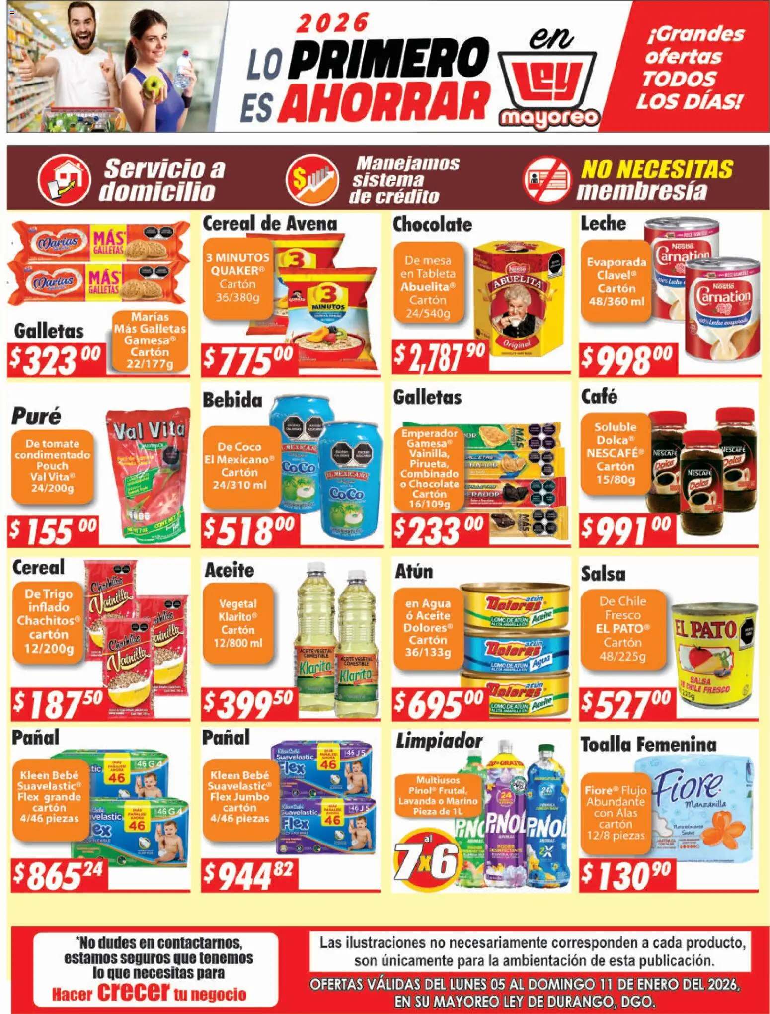 Nuevas ofertas de Casa Ley válidas en toda la República Mexicana desde el 05.01.2026. ¡Encuentra las mejores ofertas en Casa Ley folleto! | Página: 2 | Productos: Atún, Limpiador, Toalla, Mesa