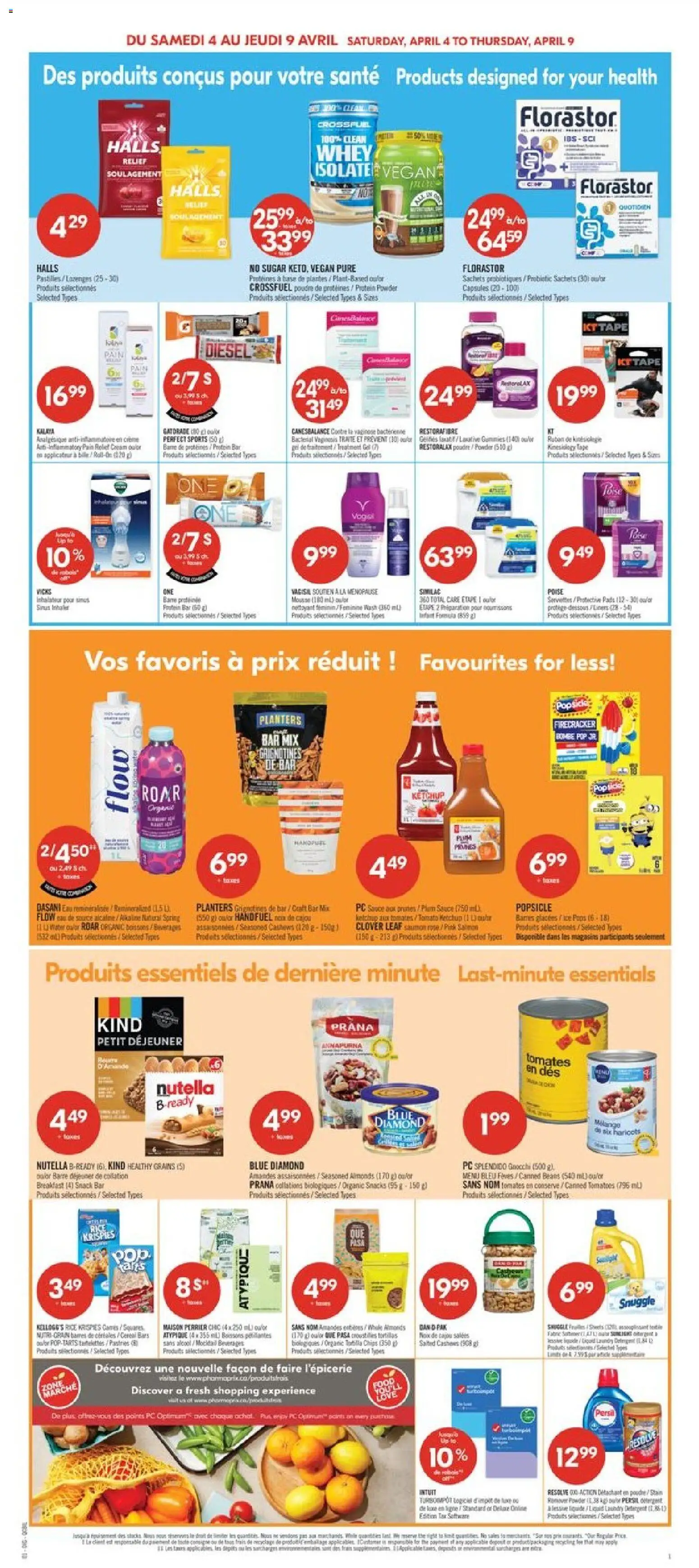 Pharmaprix flyer valid from 03.04.2026 | Page: 14 | Products: Nuts, Cream, Detergent, Tomatoes