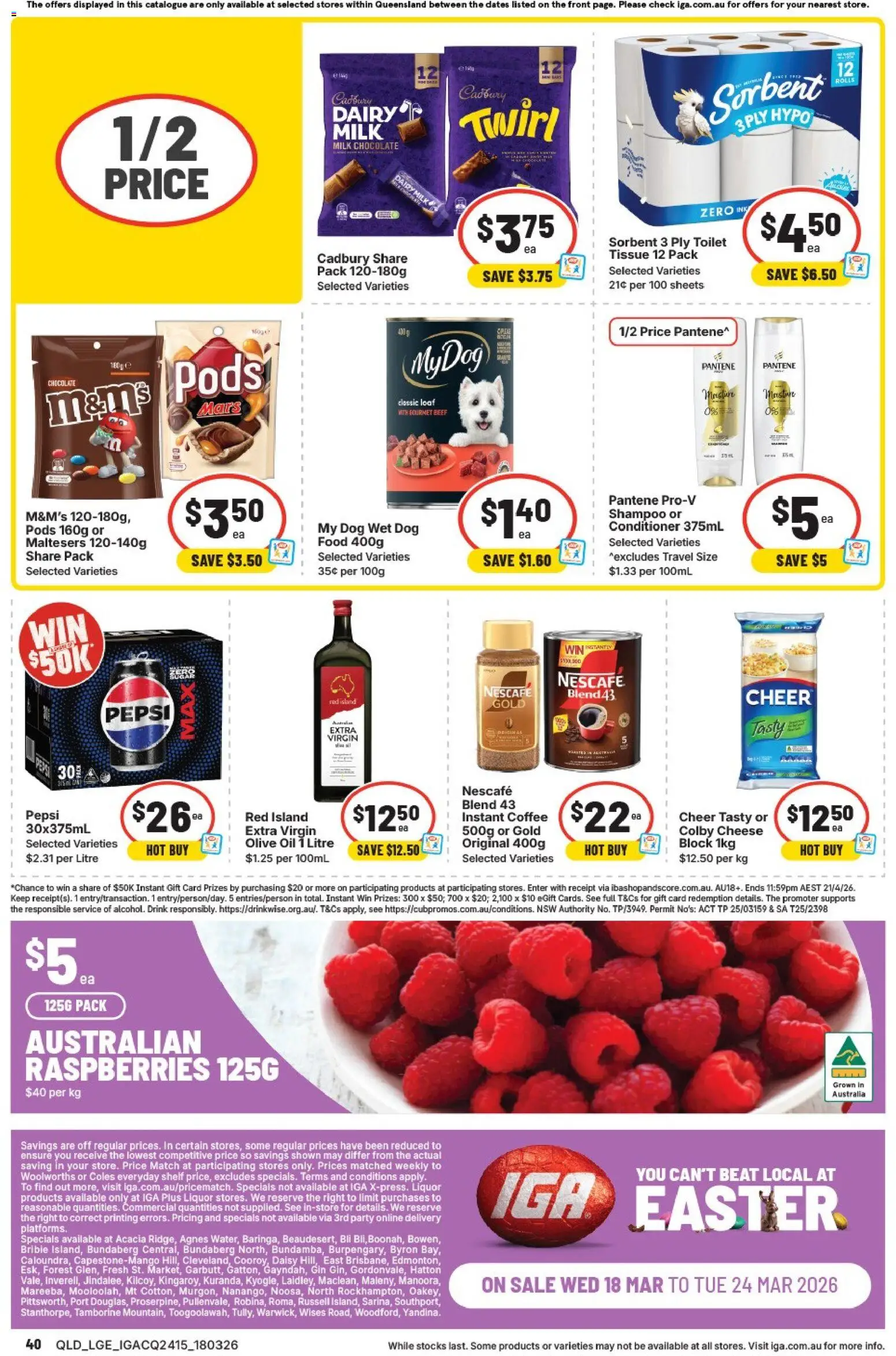 IGA catalogue - valid from 18.03.2026 | Page: 38 | Products: Oil, Toothpaste, Toothbrush, Nasal spray