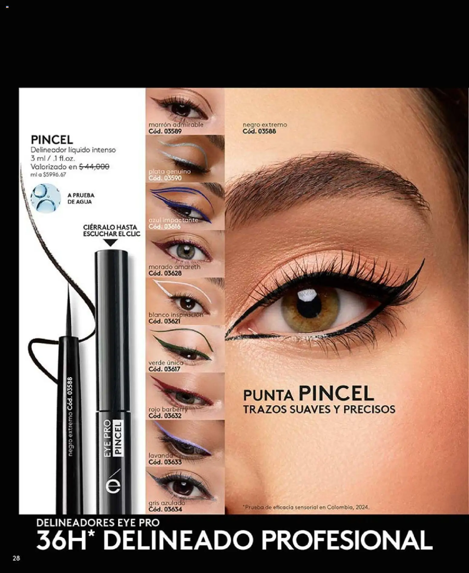 Ésika revista - valida desde el 20.02.2026 | Página: 28 | Productos: Agua, Delineador