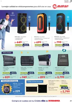 Vista previa de folleto Hiraoka catálogo de la Hiraoka válido desde 13.03.2026 | Página: 29 | Productos: Audio, Radio, Cable, Parlante