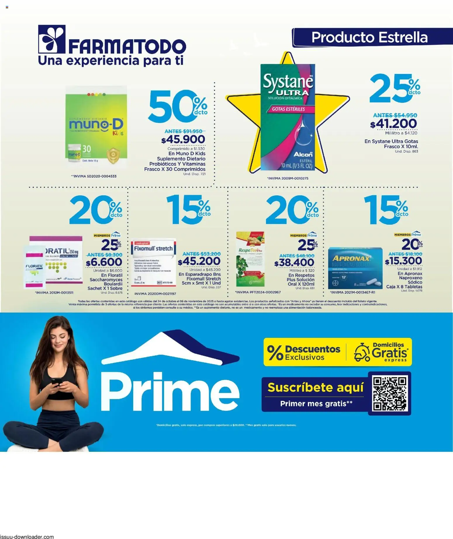 FarmaTodo revista - valida desde el 24.10.2025 | Página: 4 | Productos: Frasco, Suplemento dietario, Caja, Vitaminas