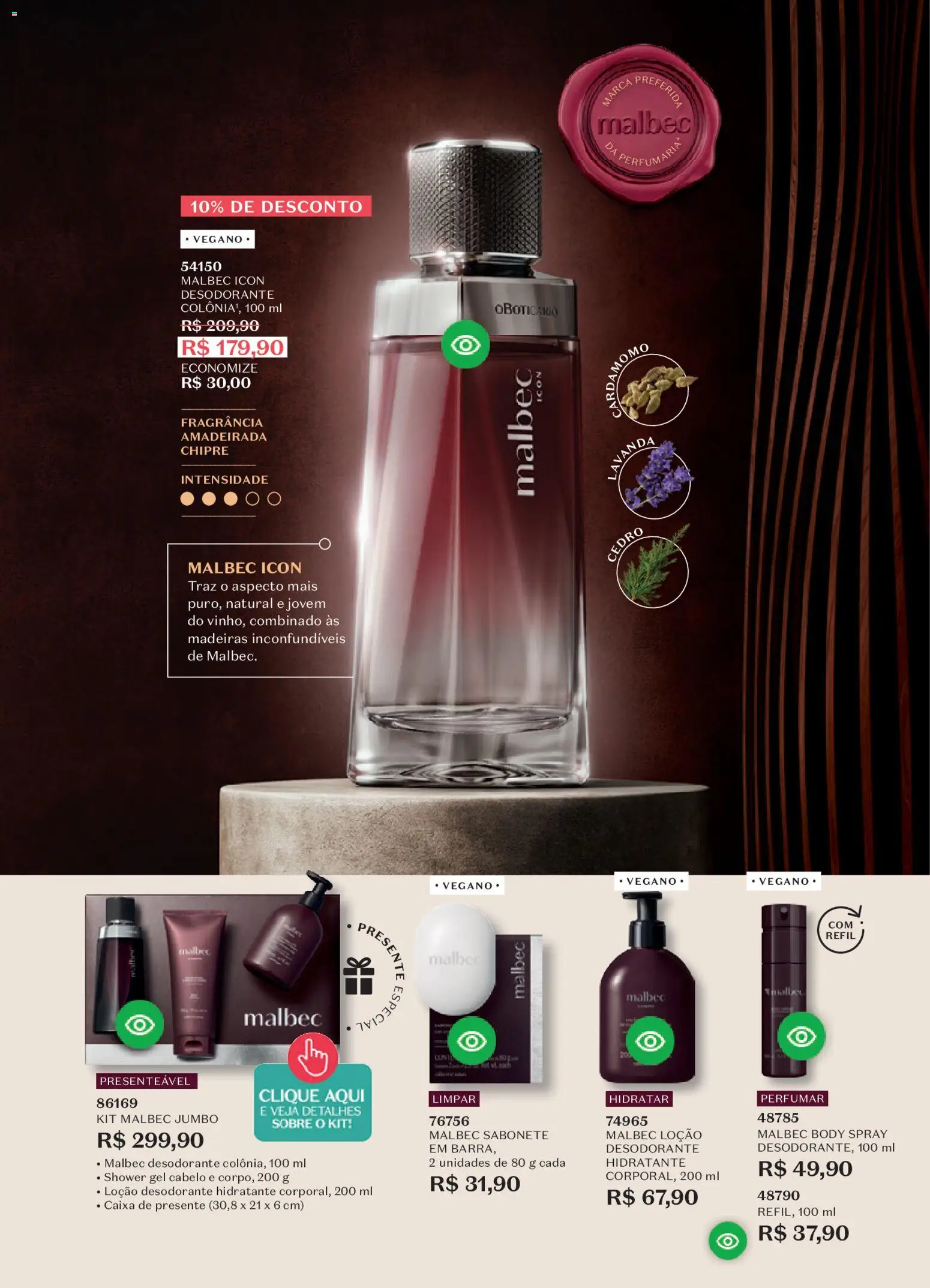 O Boticário Folheto - válido de 02.03.2026 | Página: 15 | Produtos: Madeiras, Desodorante, Sabonete, Body