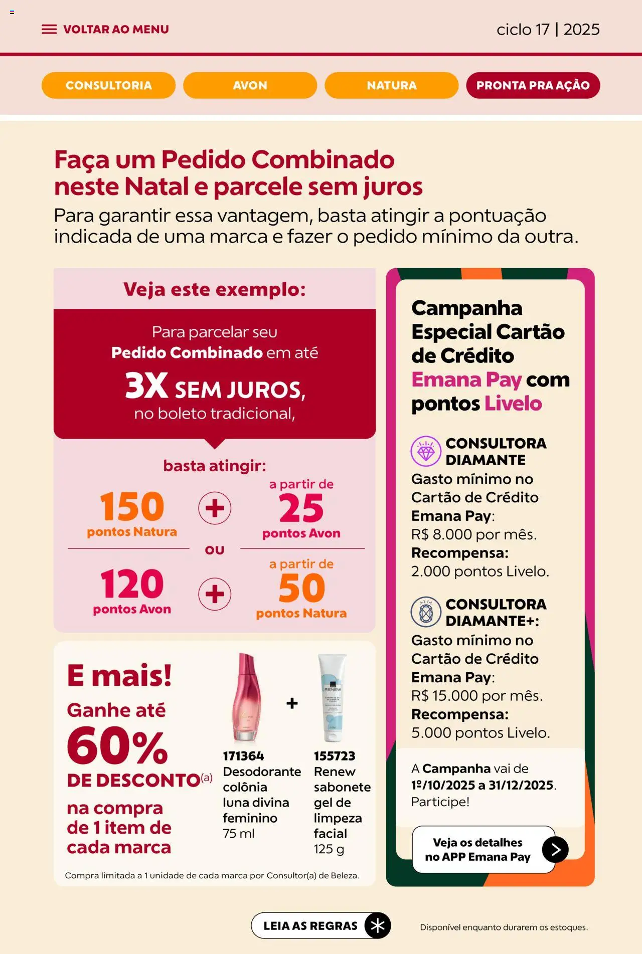 Avon Folheto - válido de 07.10.2025 | Página: 73 | Produtos: Desodorante, Faca, Sabonete
