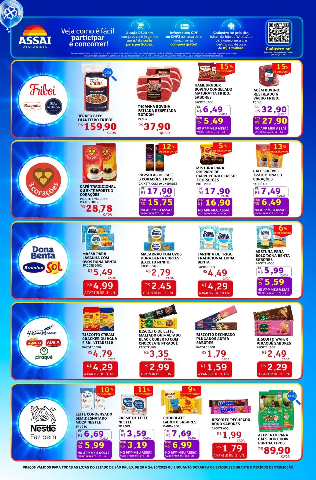 Assaí Atacadista Folheto - válido de 20.10.2025 | Página: 3 | Produtos: Coco, Celular, Picanha, Bolo