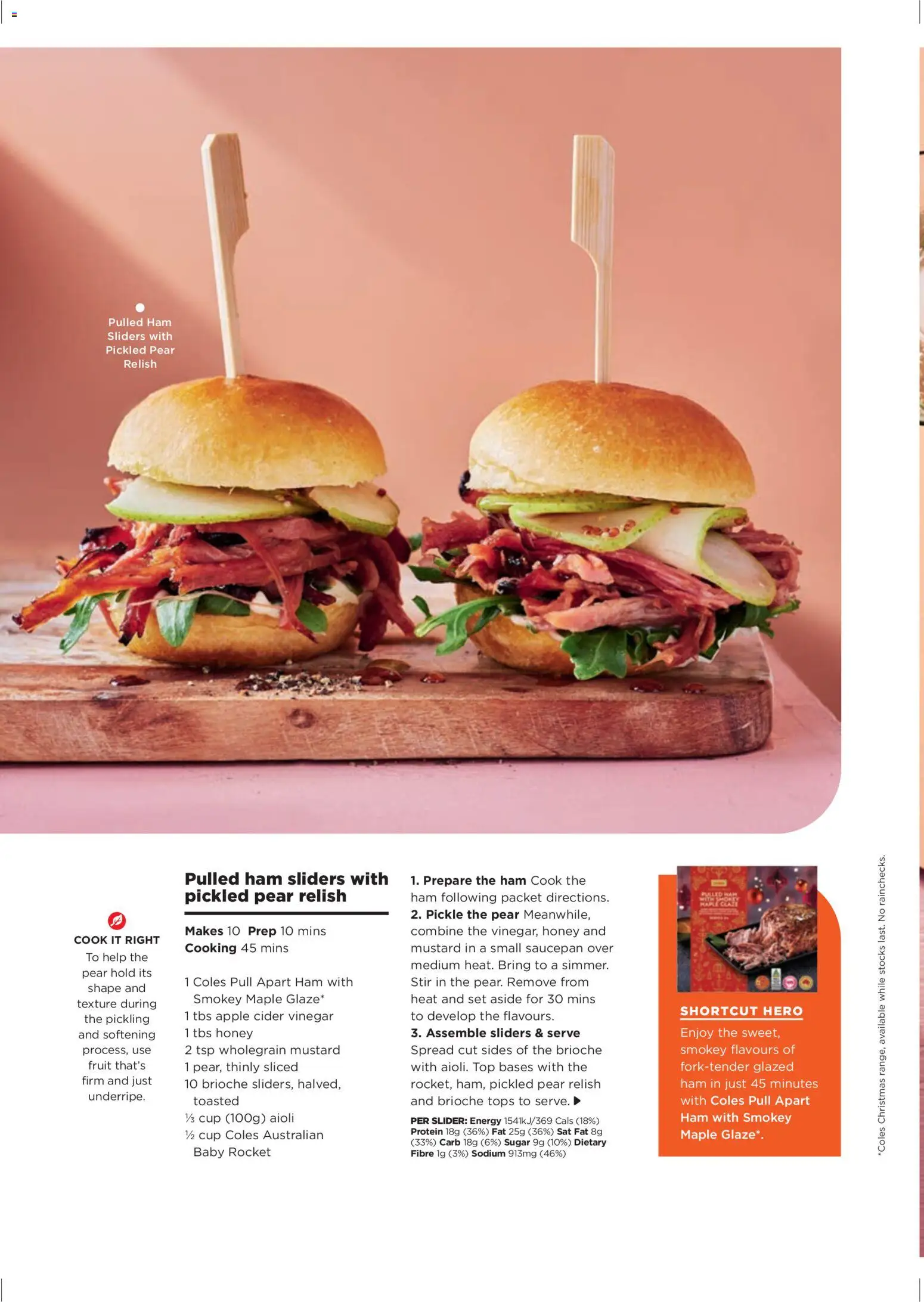 Coles catalogue - valid from 04.12.2025 | Page: 60 | Products: Ham, Mustard, Rocket, Pear
