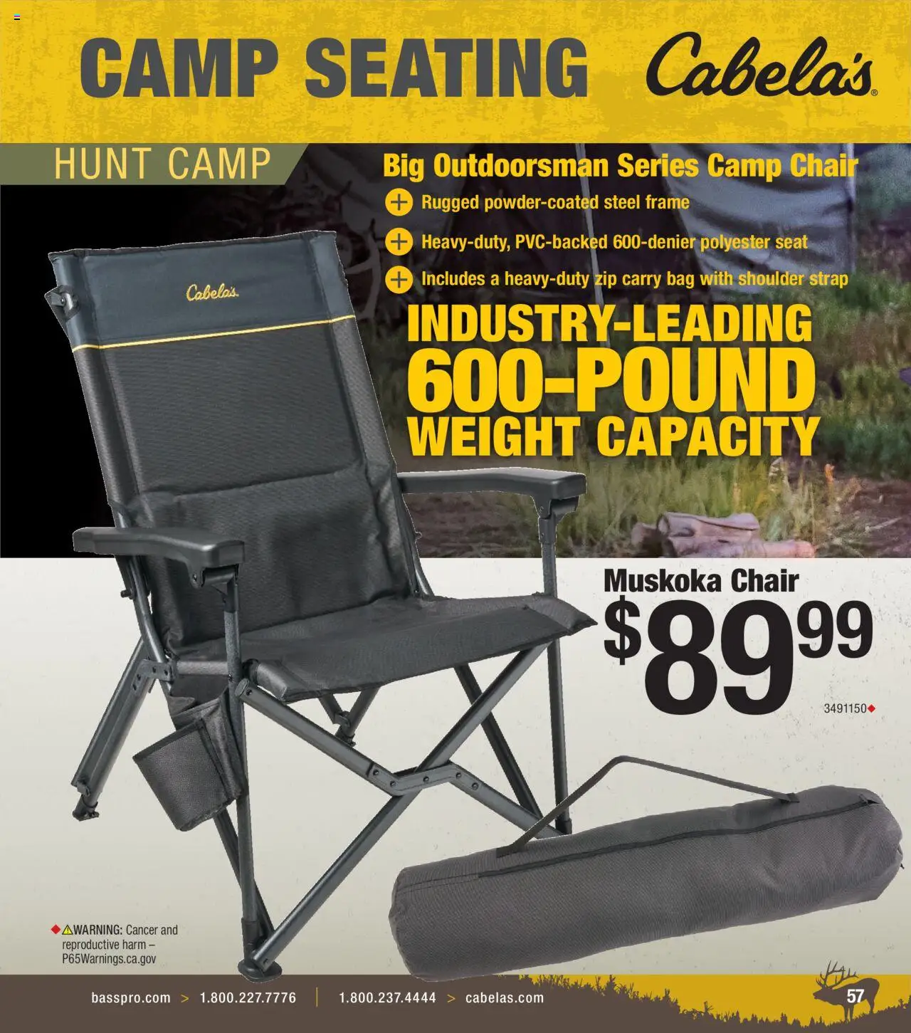 Cabela's Big Game Hunting 25 - valid from 12.06.2025 | Page: 57 | Products: Chair, Bag, Weight