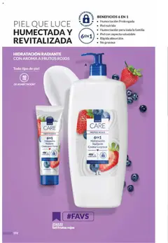 Nuevas ofertas de AVON válidas en toda la República Mexicana desde el 09.08.2025. ¡Encuentra las mejores ofertas en CARE FRUTOS ROJOS 6EN1 Hidratación Radiante Crema Corporal, Crema corporal con aroma a frutos rojos, hidratación radiante 6 en 1.! | Página: 182 | Productos: Crema, Radiante, Body, Crema corporal