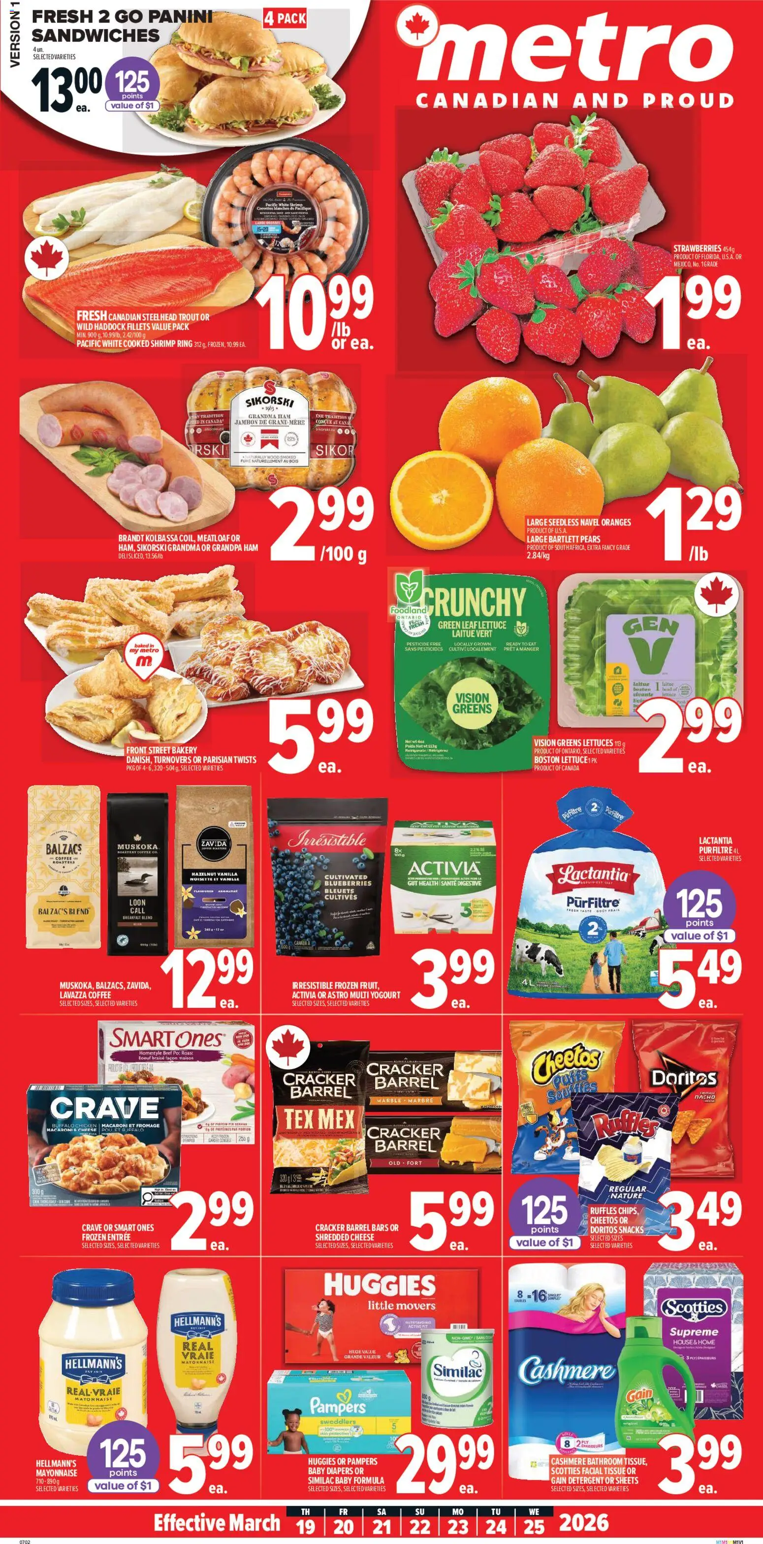 Metro flyer valid from 19.03.2026 | Page: 2 | Products: Beef, Strawberries, Coffee, Ham