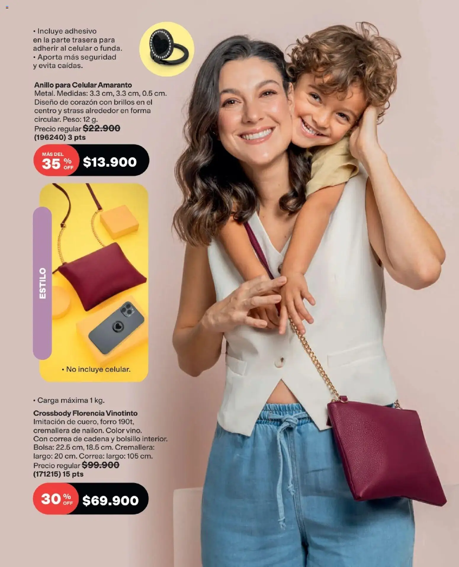 Avon revista - valida desde el 01.05.2026 | Página: 104 | Productos: Anillo, Bolsa, Peso, Mameluco