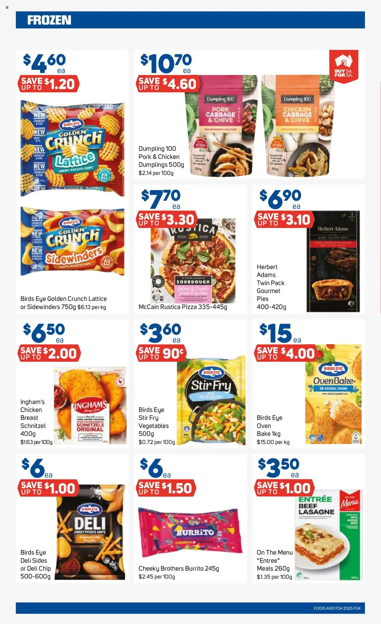 Foodland catalogue - valid from 20.08.2025 | Page: 24 | Products: Pizza, Chicken, Chips, Vegetables