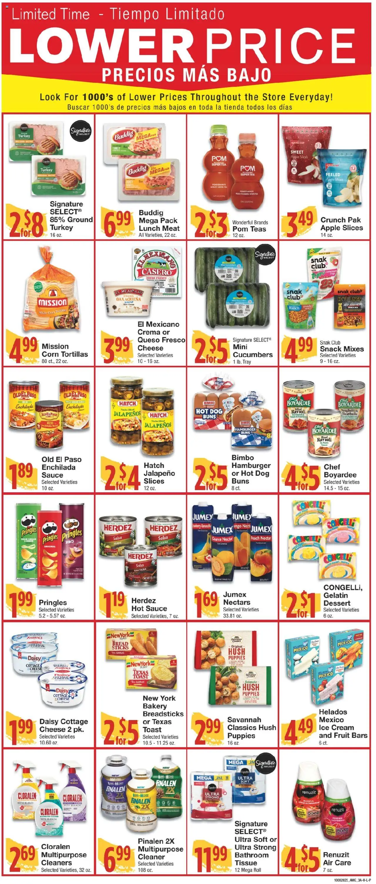 United Supermarkets Ad - valid from 07.10.2025 | Page: 3 | Products: Corn, Beef, Cucumbers, Garlic