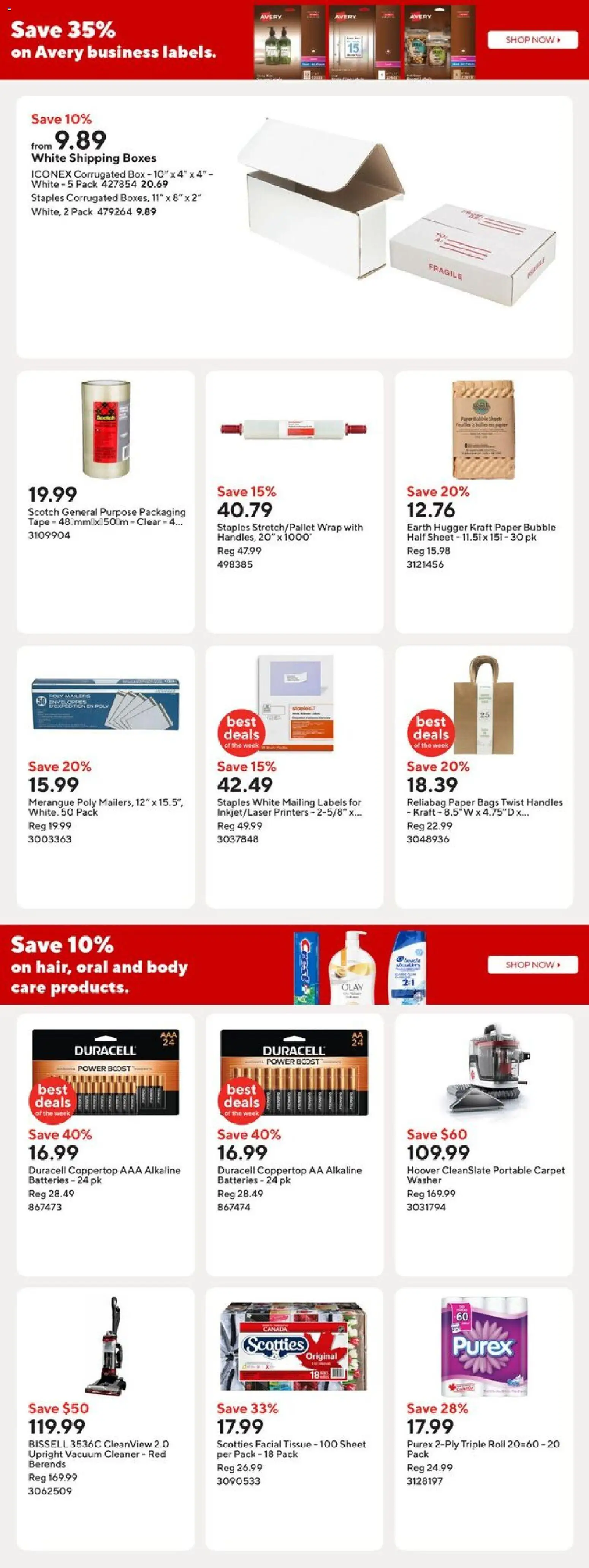 Staples flyer valid from 24.10.2025 | Page: 15 | Products: Vacuum cleaner, Box, Carpet