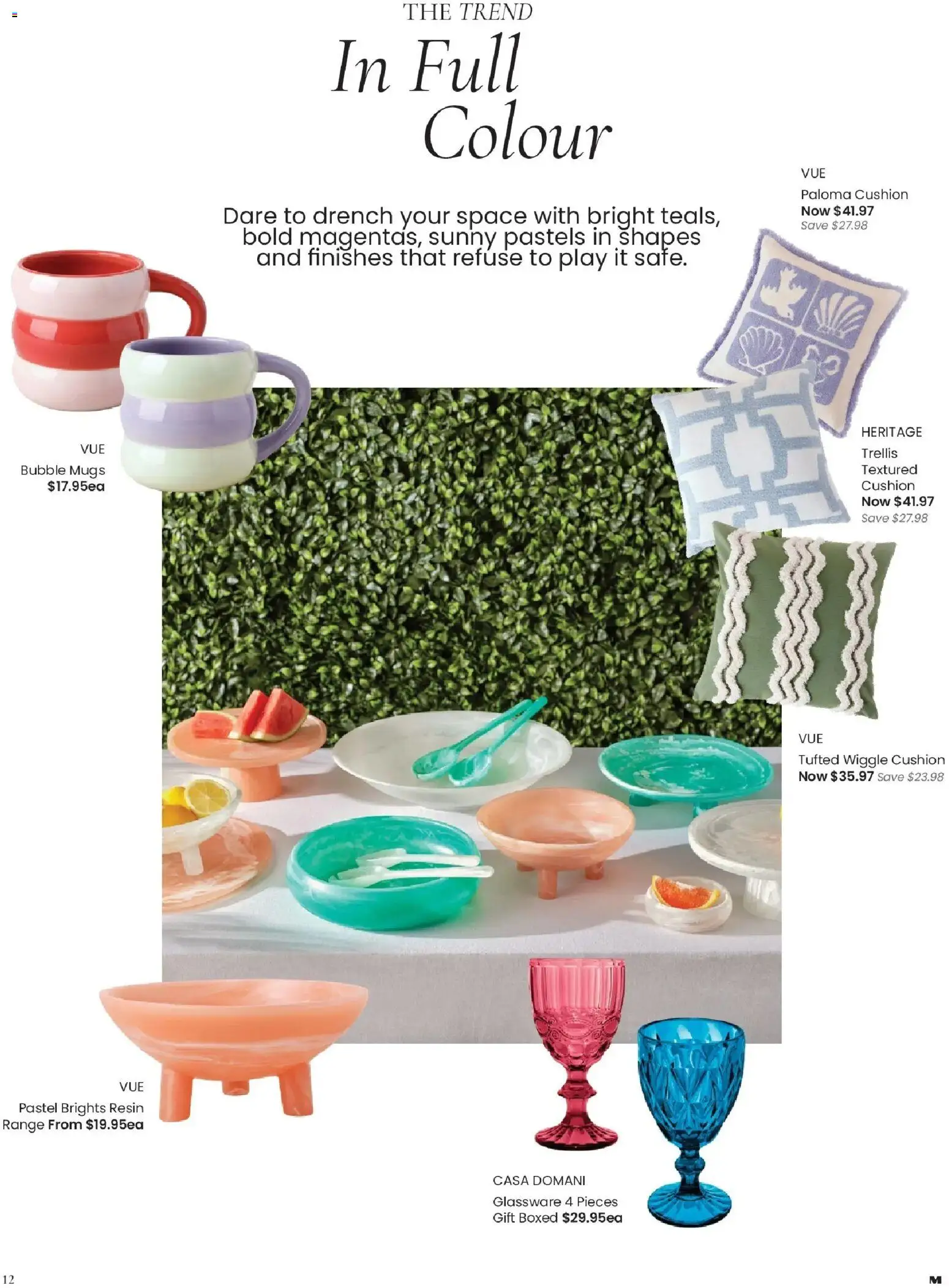 Myer catalogue - valid from 03.02.2026 | Page: 12 | Products: Cushion, Glassware