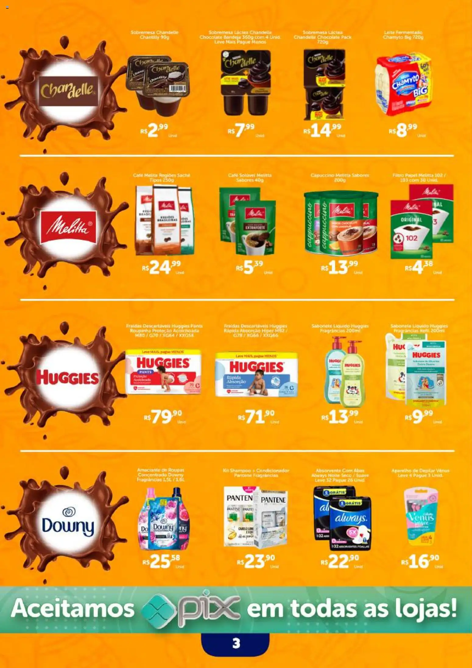 Atakarejo Folheto - válido de 30.04.2026 | Página: 3 | Produtos: Café, Fraldas, Sabonete líquido, Leite fermentado