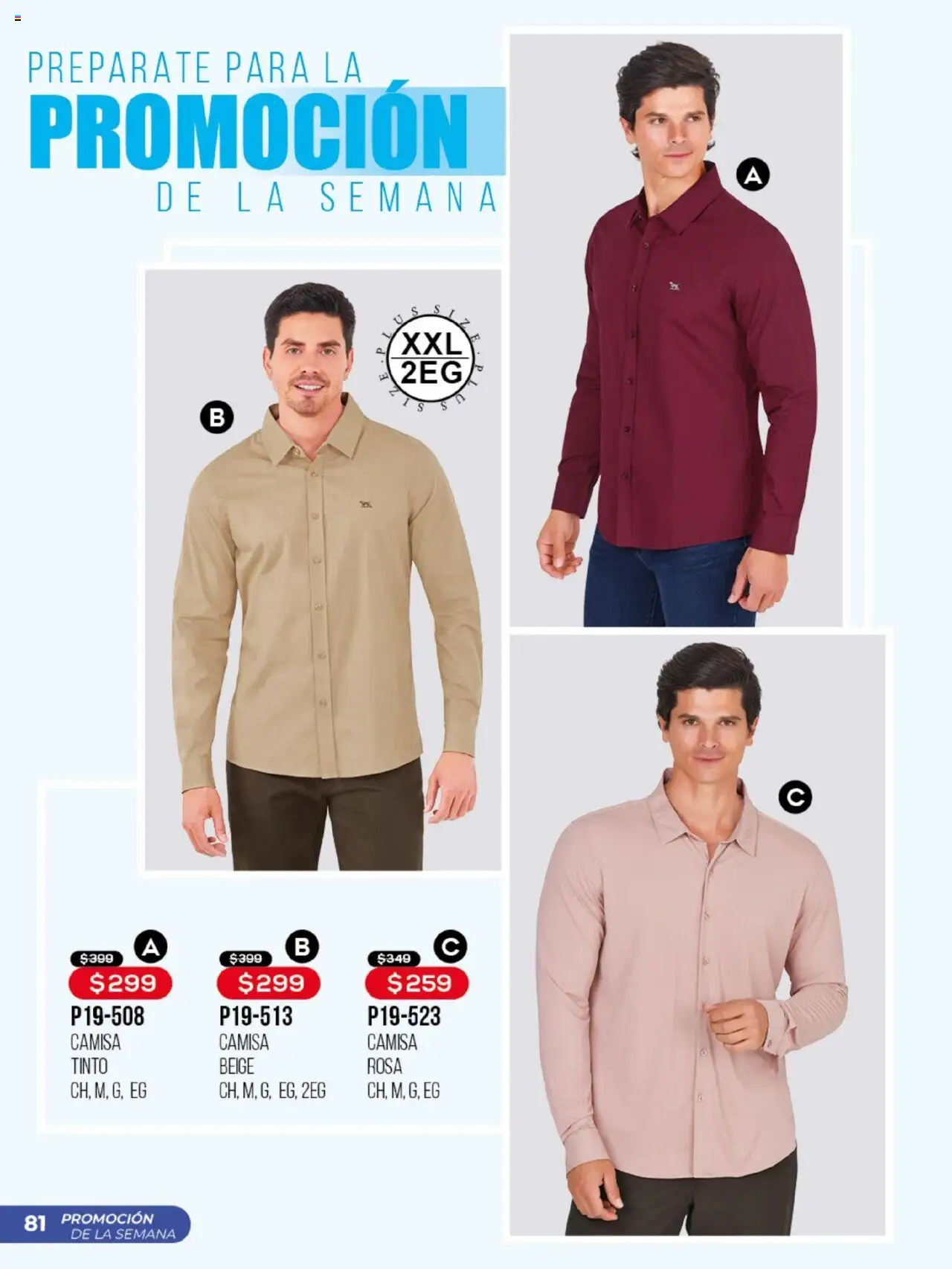 Nuevas ofertas de Cklass válidas en toda la República Mexicana desde el 14.08.2025. ¡Encuentra las mejores ofertas en Cklass - Catálogo Promo De La Semana! | Página: 82 | Productos: Camisa