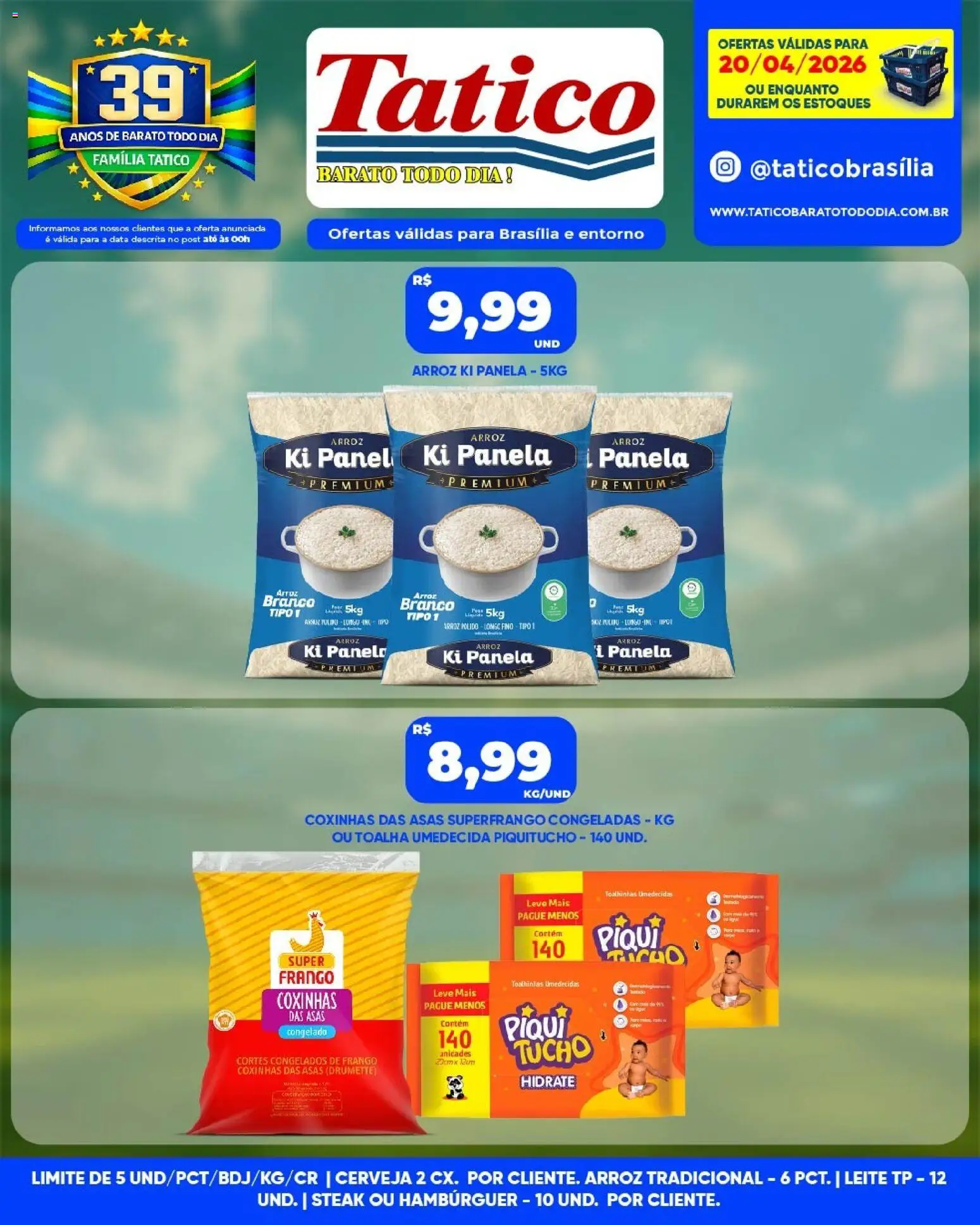 Tatico Folheto - válido de 20.04.2026 | Página: 7 | Produtos: Panela, Arroz, Hambúrguer, Frango