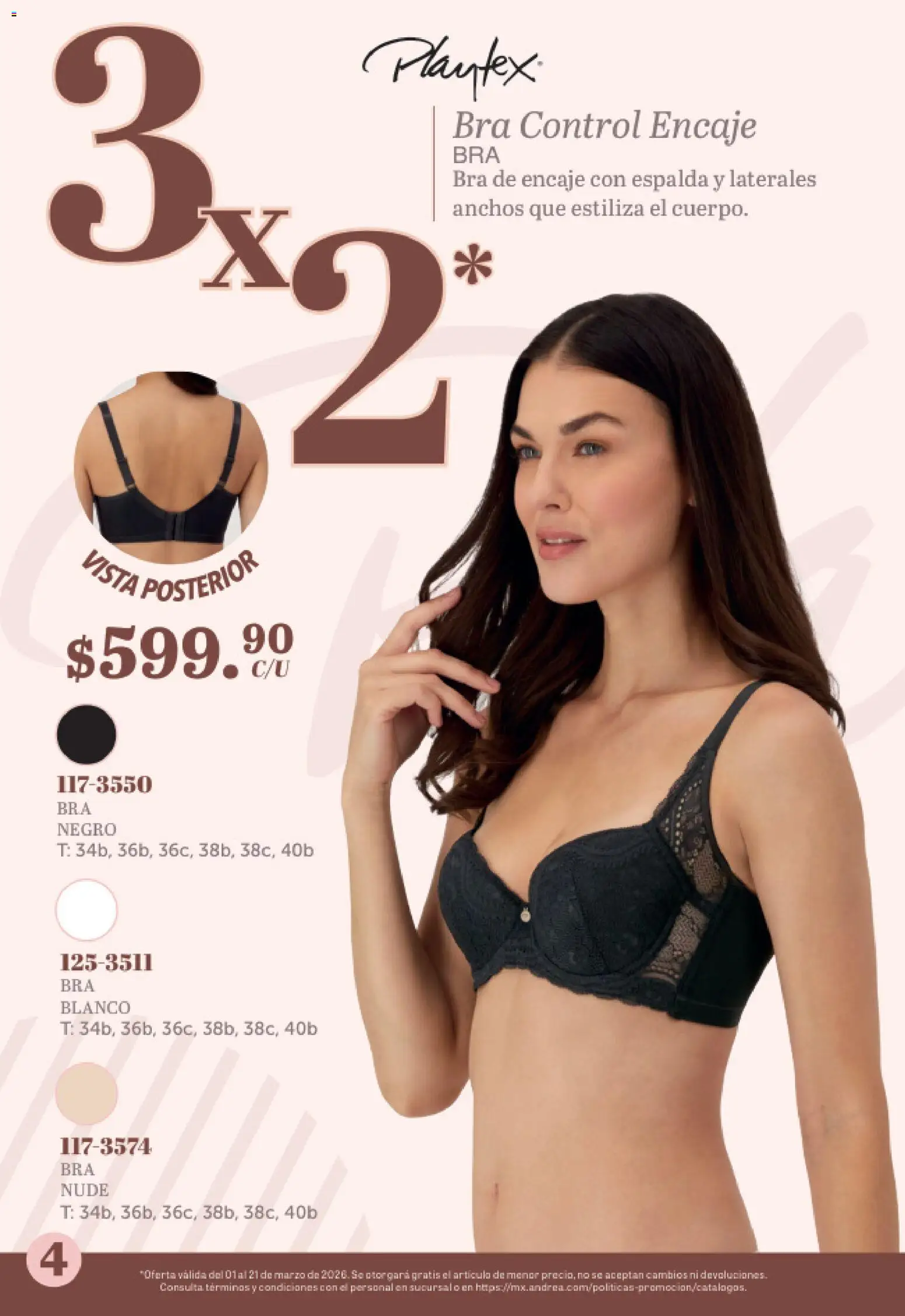 Nuevas ofertas de Andrea válidas en toda la República Mexicana desde el 01.03.2026. ¡Encuentra las mejores ofertas en Andrea catálogo Las Mejores Promos! | Página: 4