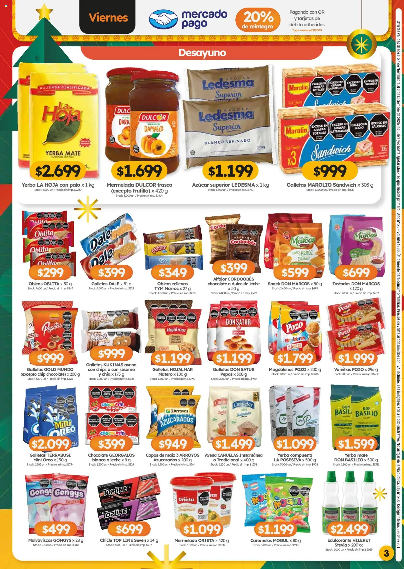 Cordiez ofertas │ válido desde el 27.11.2025 | Página: 3 | Productos: Mate, Maiz, Leche, Alfajor