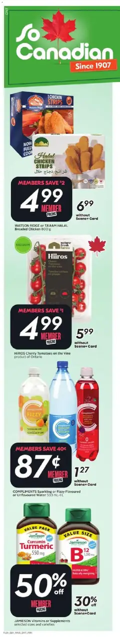 Sobeys flyer valid from 10.07.2025 | Page: 2 | Products: Ridge, Wine, Chicken, Tomatoes