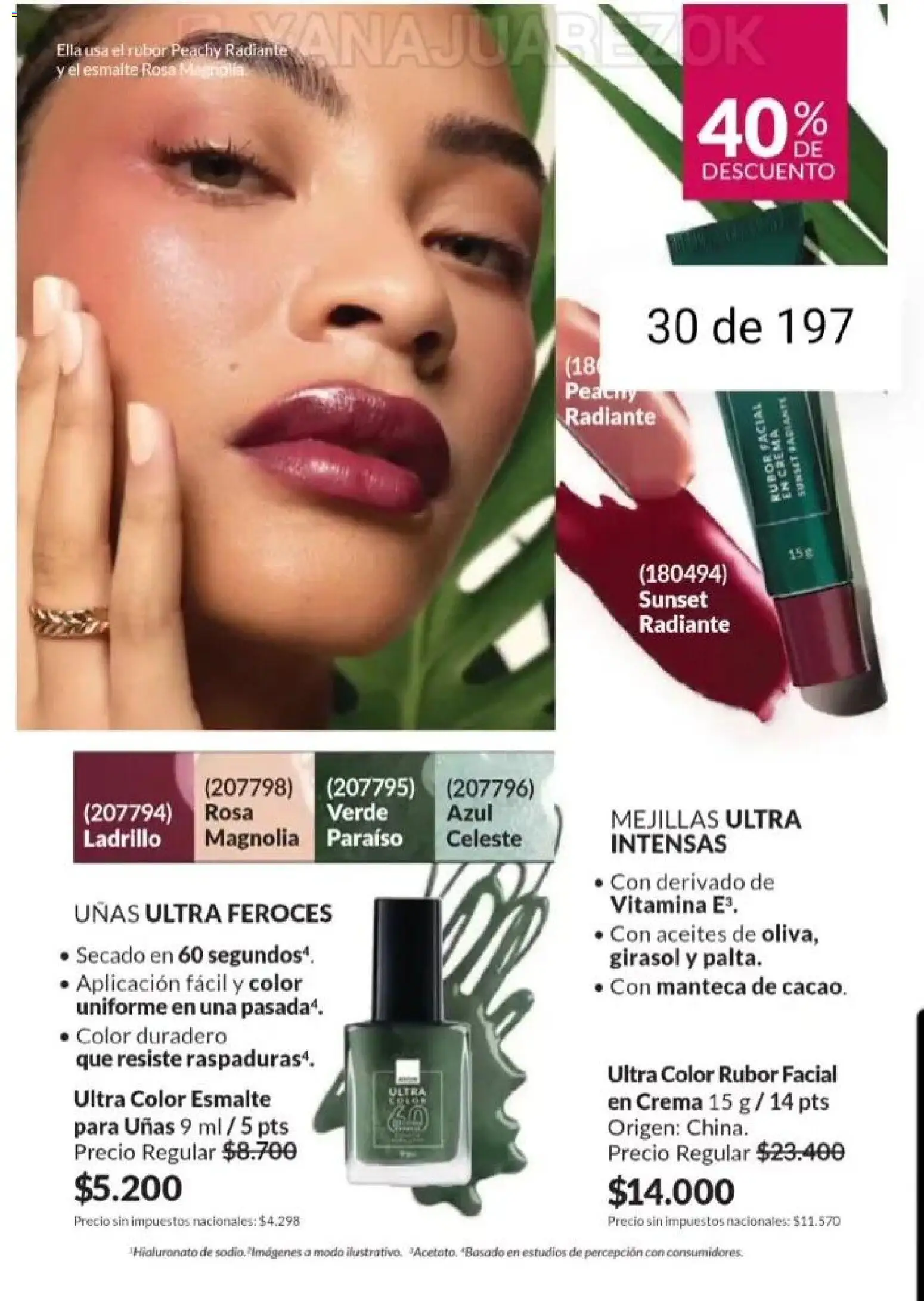 Catálogo AVON Campaña 15/2025 │ válido desde el 23.10.2025 | Página: 24 | Productos: Rubor, Manteca, Radiante, Crema