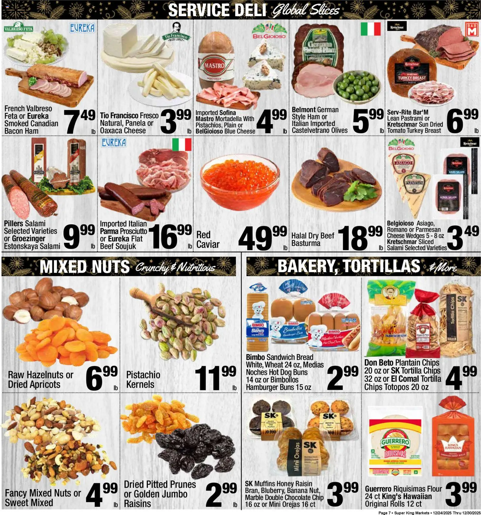 Super King - Weekly Ad - valid from 24.12.2025 | Page: 8 | Products: Apricots, Salami, Ham, Chocolate Chip