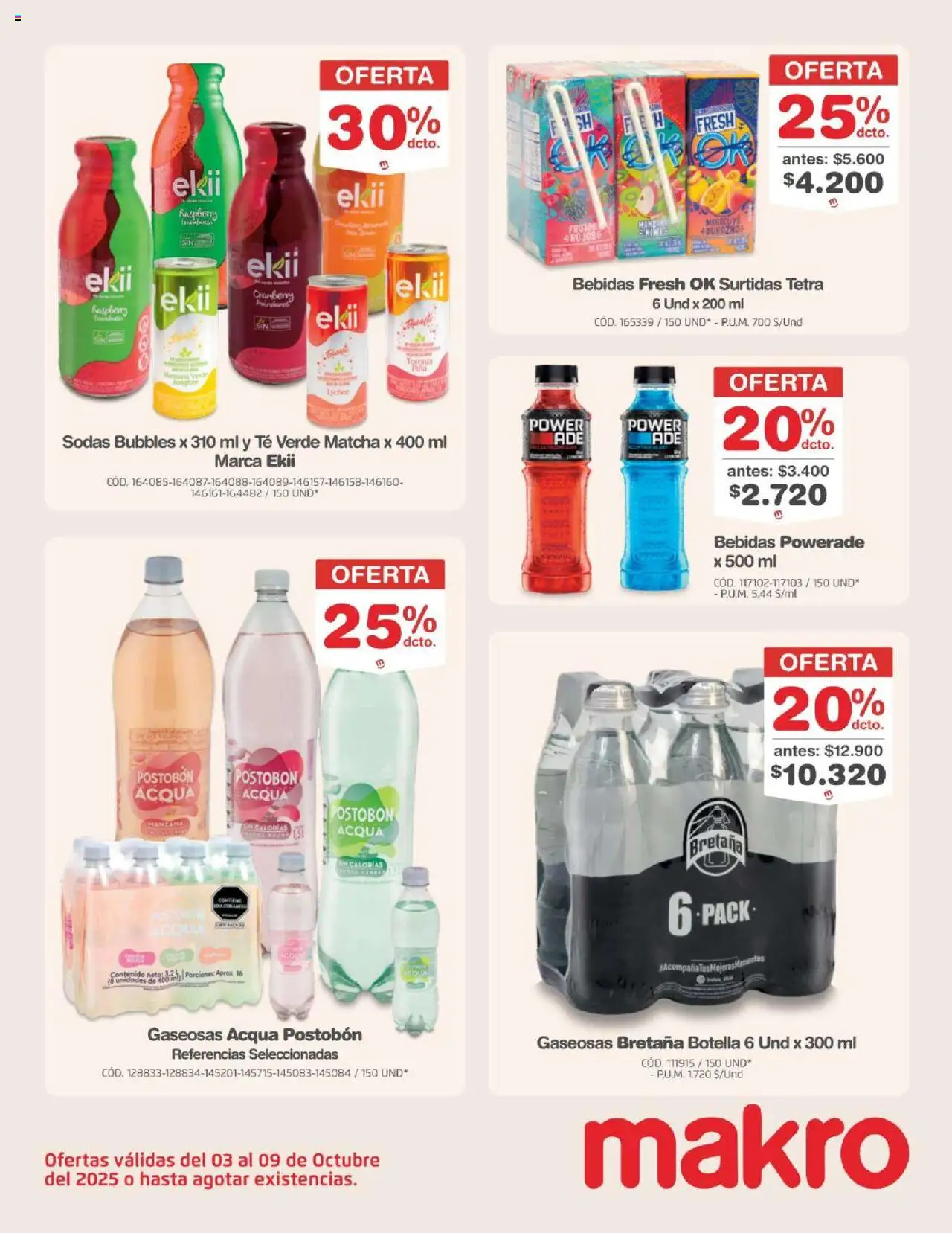 Makro revista - valida desde el 03.10.2025 | Página: 9 | Productos: Té, Botella, Manzana, Harina