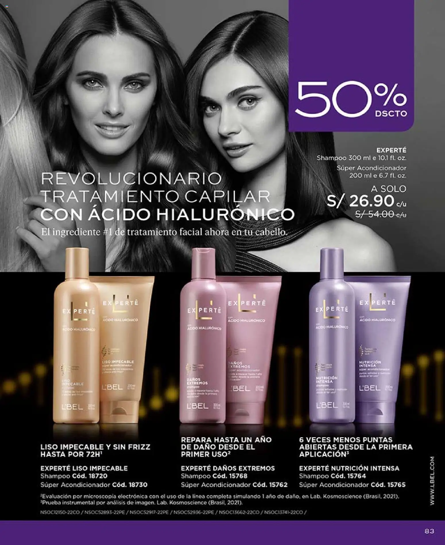 Catálogo L'Bel válido desde 21.02.2026 | Página: 83 | Productos: Shampoo, Acondicionador