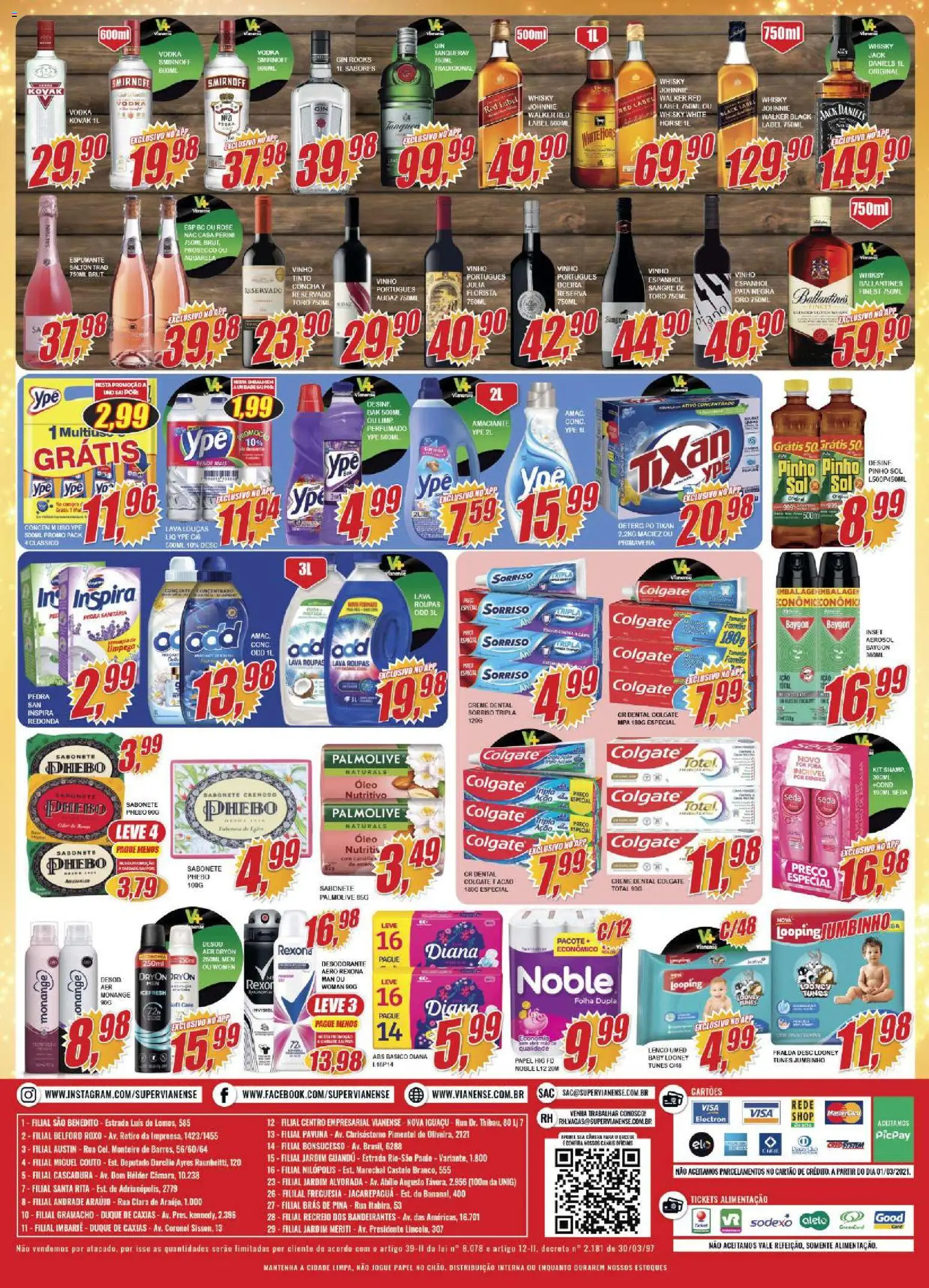 Vianense Folheto - válido de 27.03.2026 | Página: 4 | Produtos: Espumante, Roupas, Vodka, Creme dental