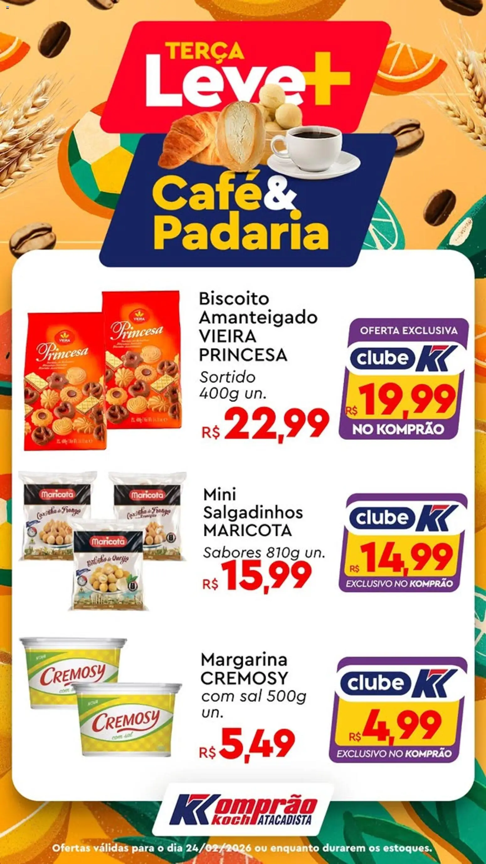 Komprao Atacadista Folheto - válido de 24.02.2026 | Página: 1 | Produtos: Salgadinhos, Sal, Frango, Margarina