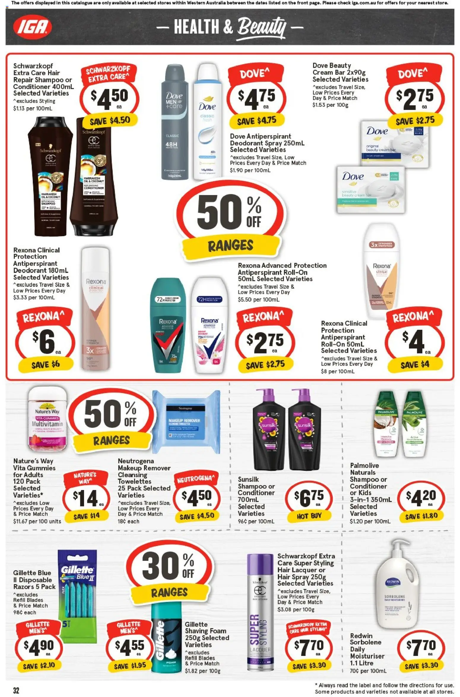IGA catalogue - valid from 29.10.2025 | Page: 35 | Products: Shampoo, Shaving foam, Makeup, Cream