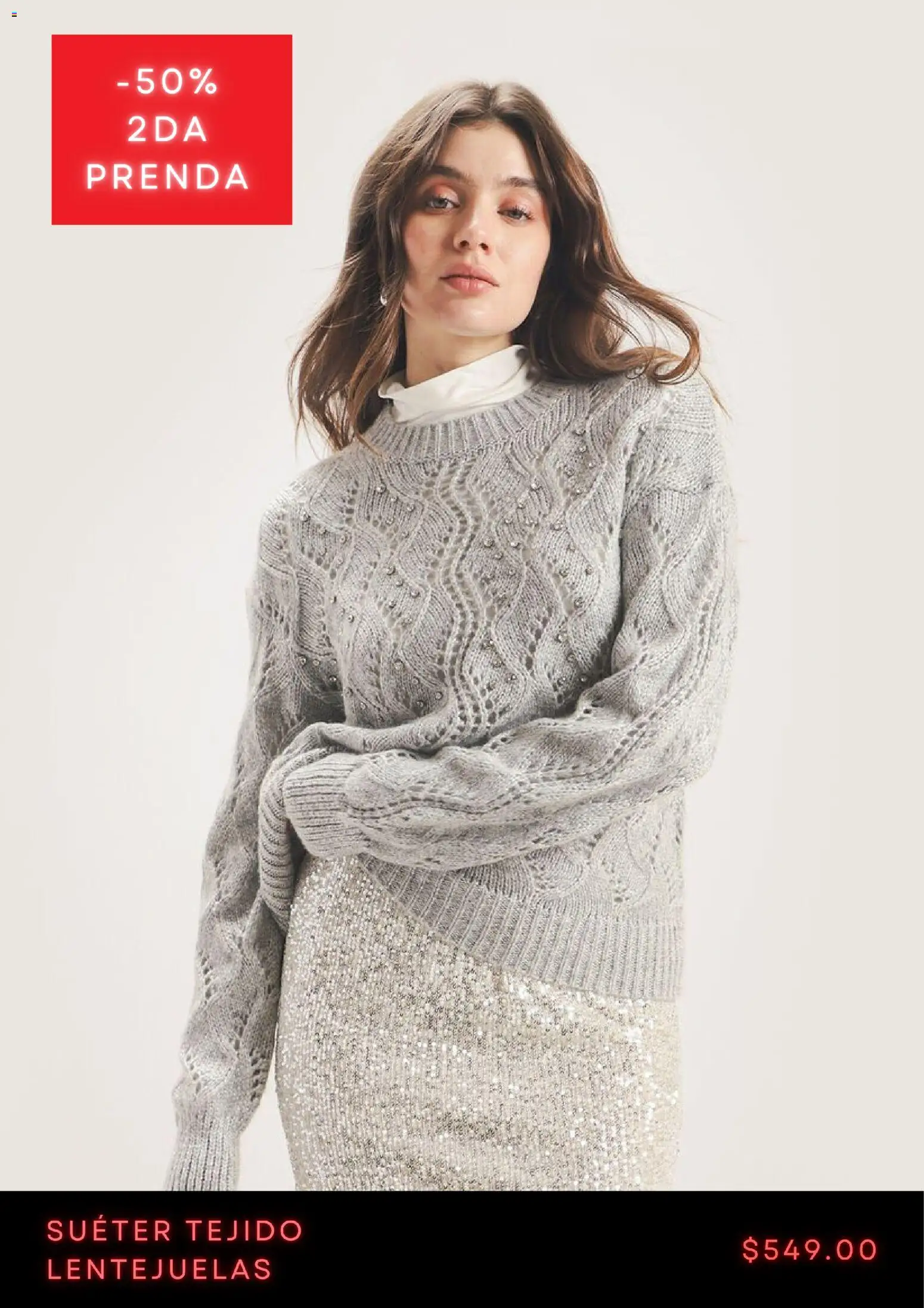 Nuevas ofertas de C&A válidas en toda la República Mexicana desde el 13.11.2025. ¡Encuentra las mejores ofertas en C&A Buen Fin! | Página: 9 | Productos: Suéter, Lentejuelas