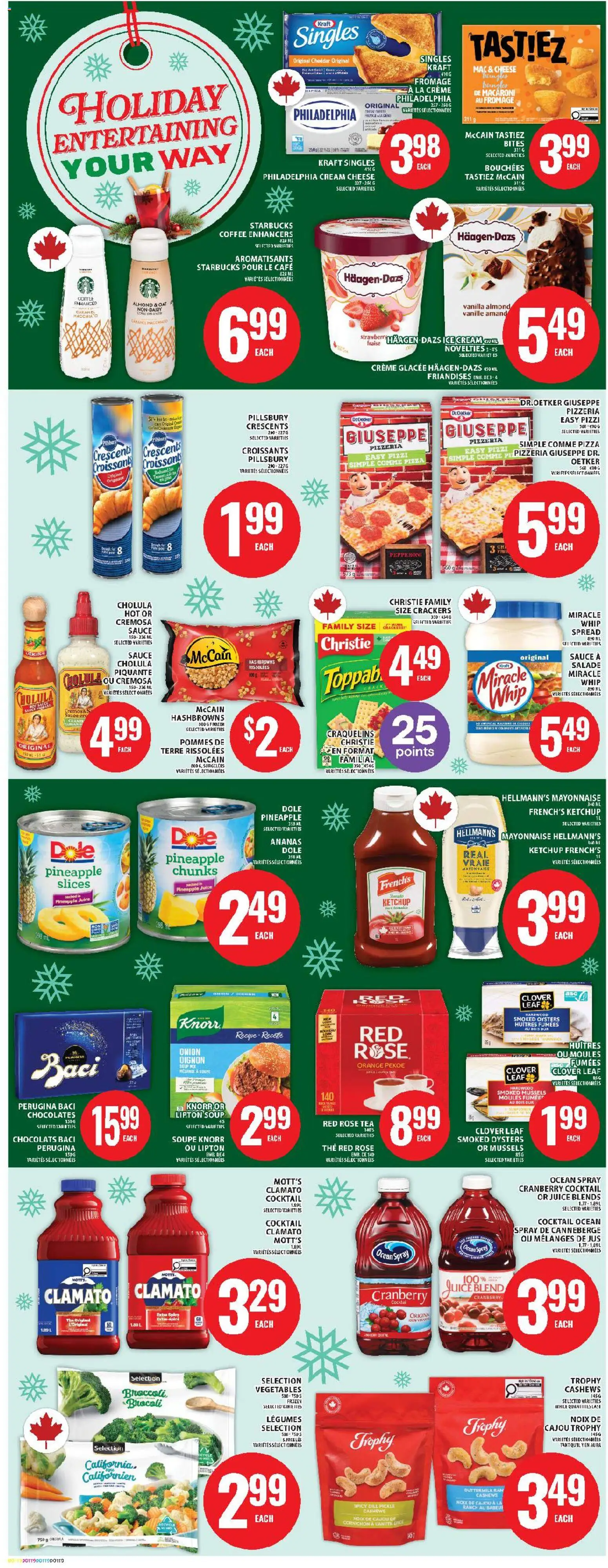 Food Basics flyer valid from 25.12.2025 | Page: 10 | Products: Tea, Cream, Cheese, Pizza